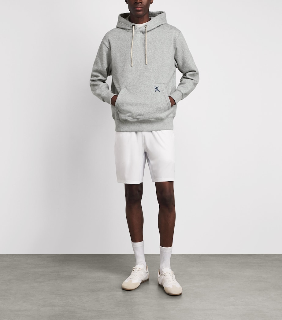 Pulco Studios Mens Cotton Fleece-Lined Hoodie Grey Marl Image 2
