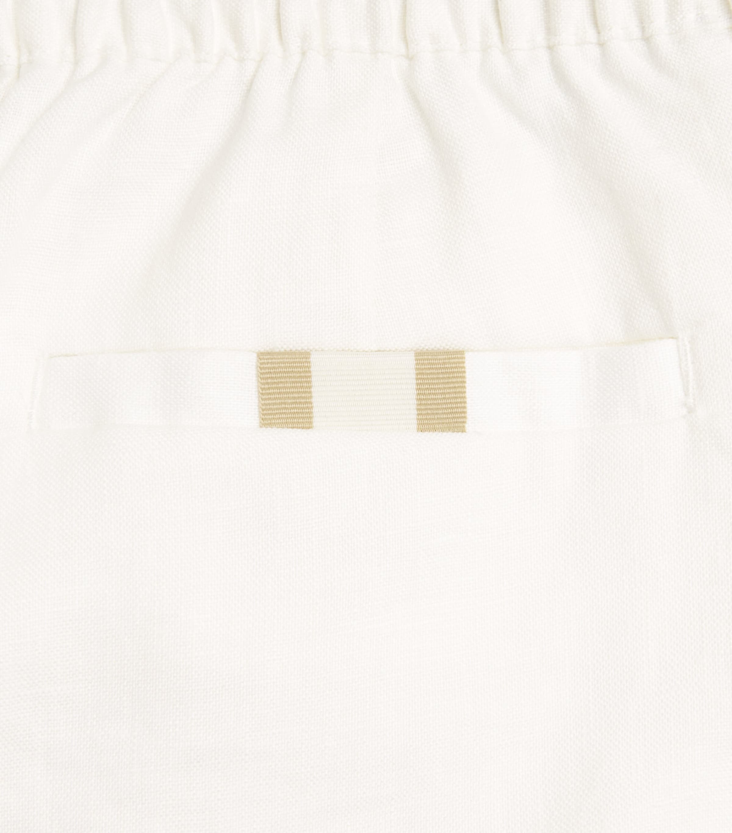 CHÉ Mens Linen Avila Drawstring Chinos White Image 6