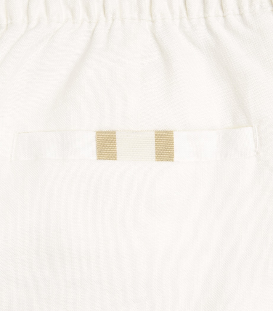 CHÉ Mens Linen Avila Drawstring Chinos White Image 6
