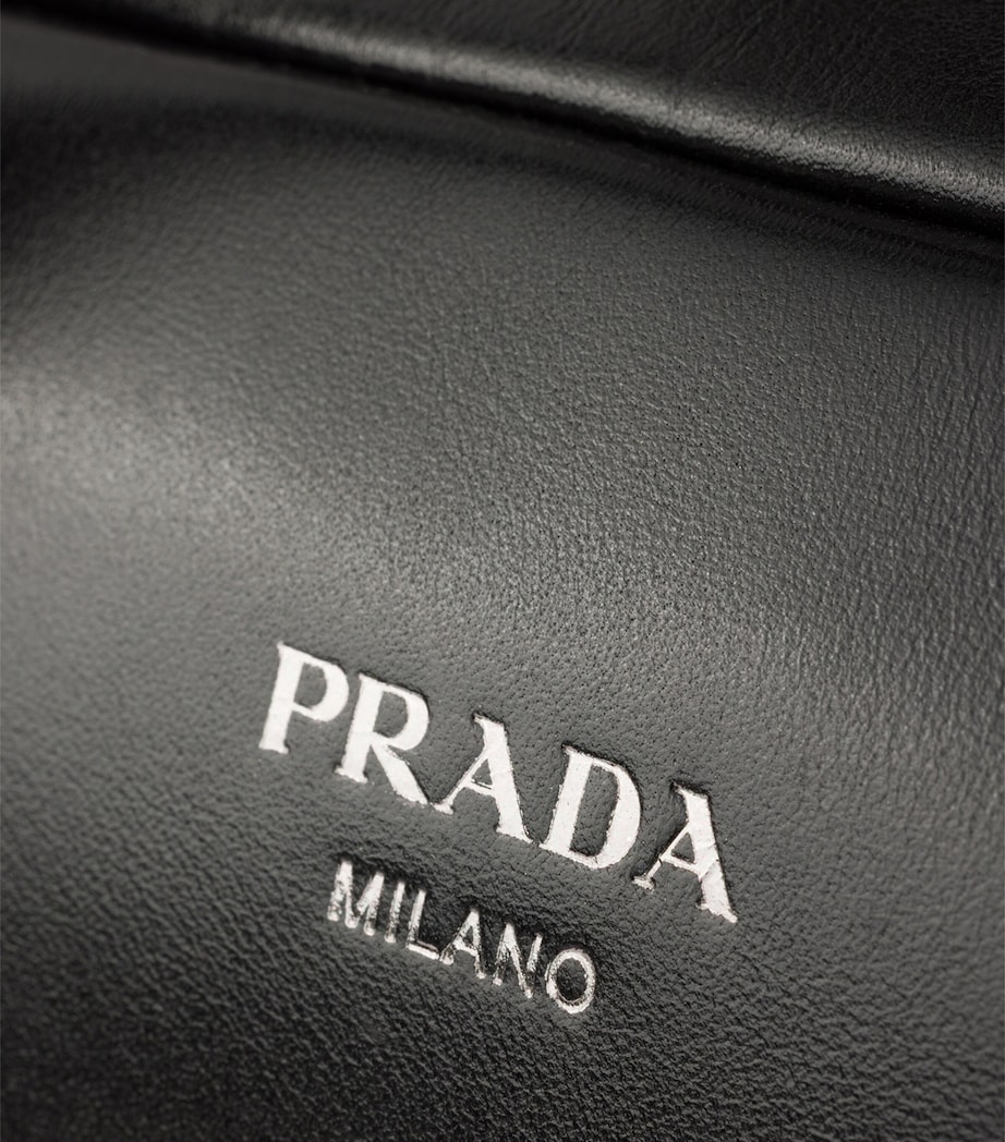 Prada Leather Logo Briefcase Black Image 6