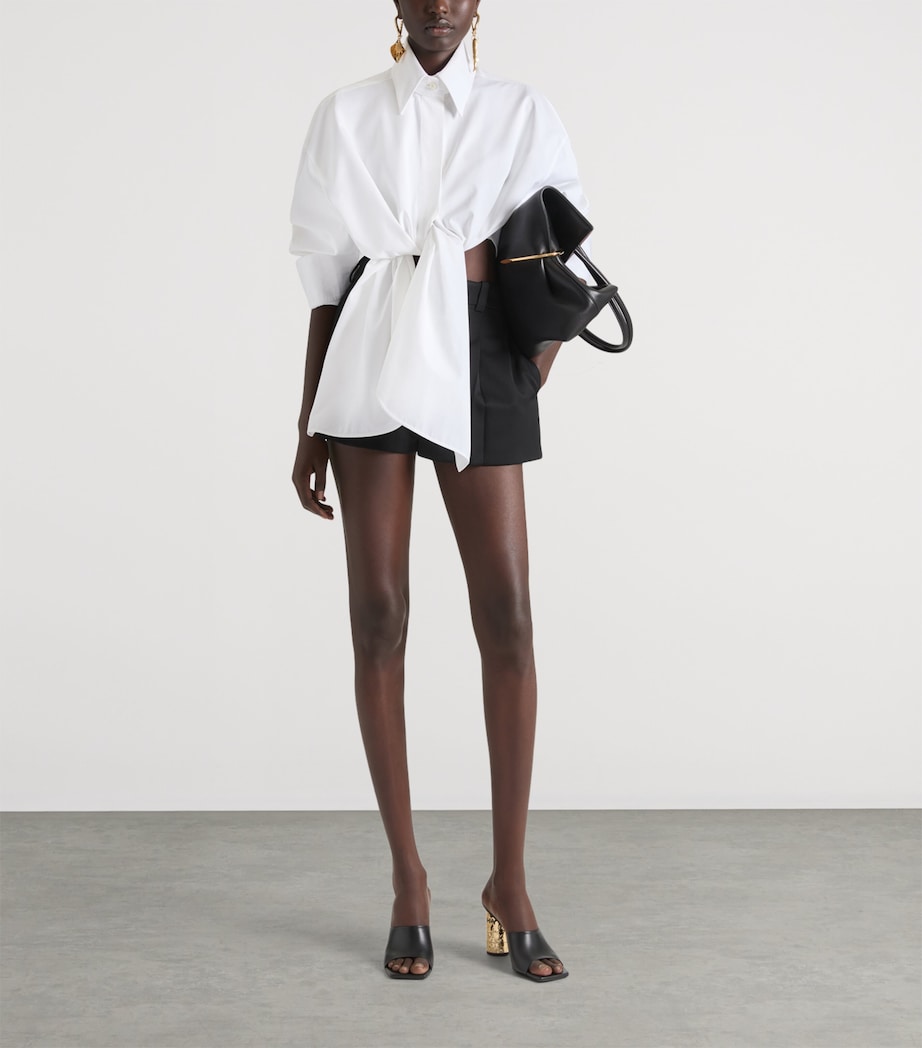 Cotton Twist-Front Shirt WHITE Image 2