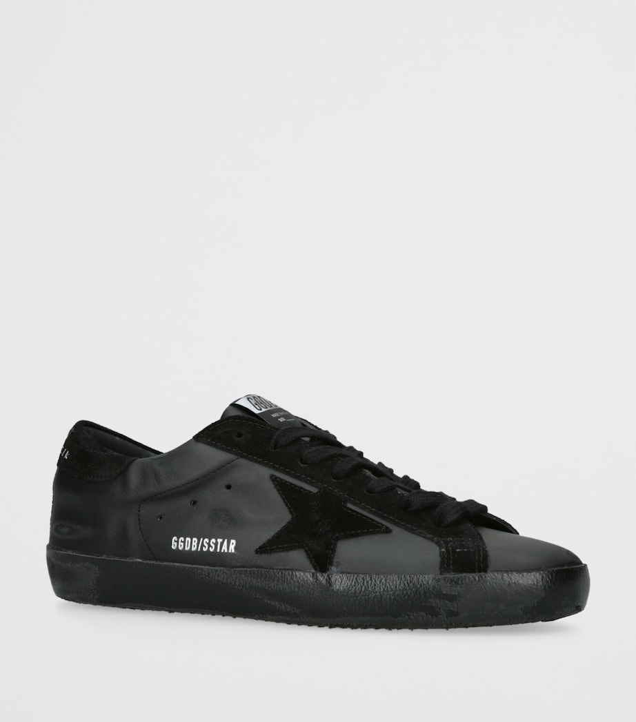 Leather-Suede Super-Star Sneakers BLACK Image 3
