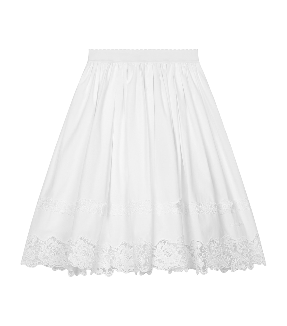 Lace-Trim Floral Skirt (8-12+ Years) W0800-OPTICAL WHITE Image 1