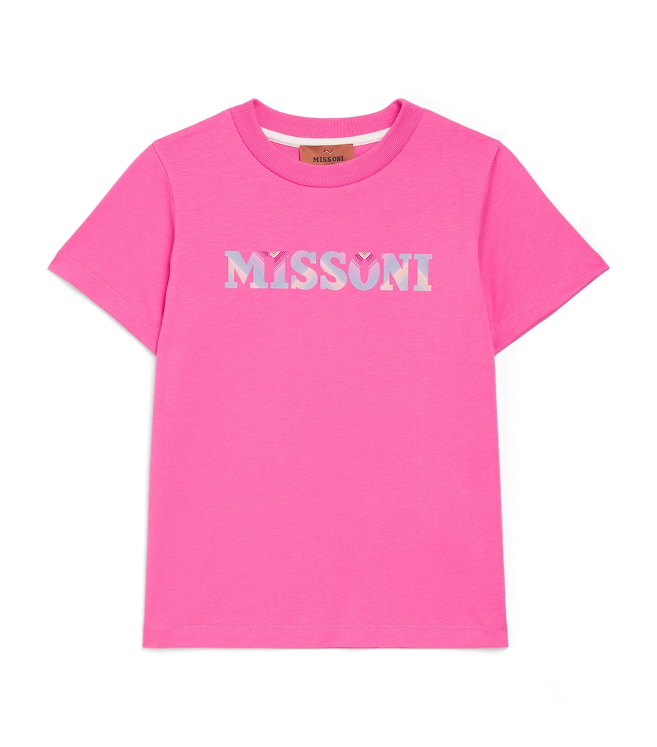 Missoni Kids Cotton Logo T-Shirt (4-14 Years) Rosa Image 1