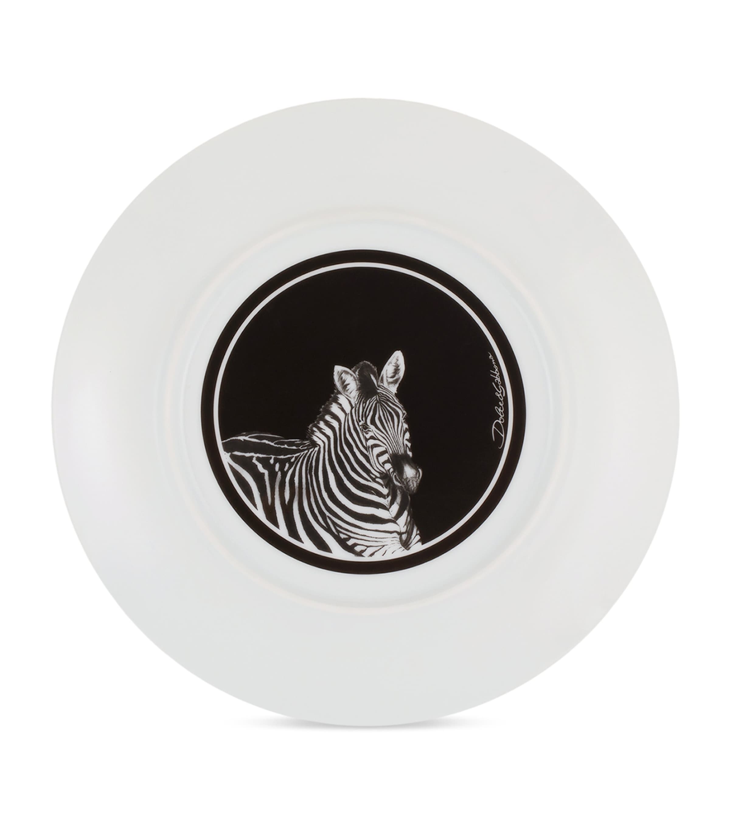 Set of Two Zebra Dinner Plates (26cm) UZ006 ZEBRE F DO BIA Image 2