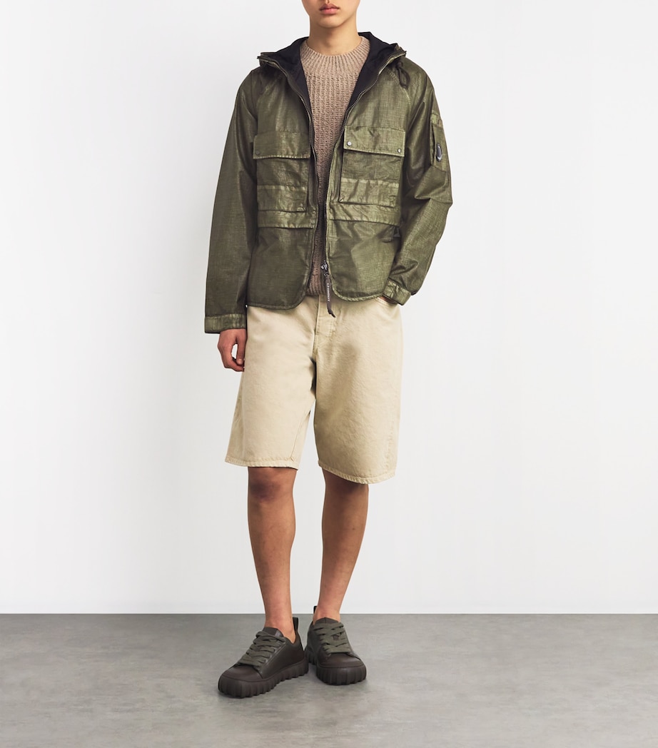 Technical Rafia Drawstring-Hood Jacket THYME 669 Image 2