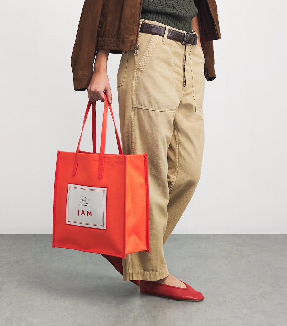 Cotton Jam Condiments Shopper Bag RED Image 2