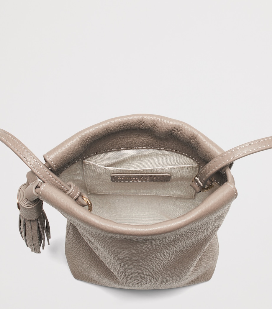 Aspinal Of London Leather Soho Cross-Body Pouch Moleskin Image 3