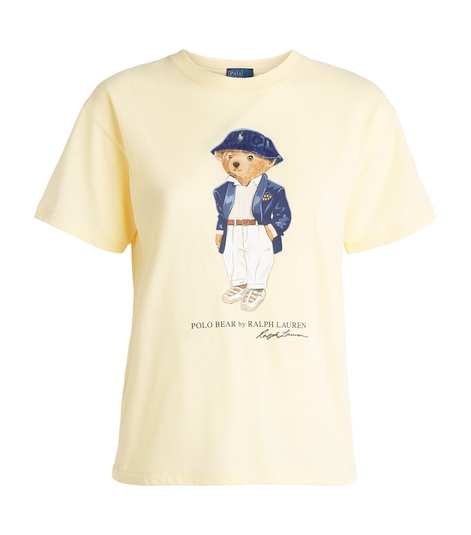 Polo Ralph Lauren Womens Cotton Polo Bear T-Shirt T Bird Yellow Image 1