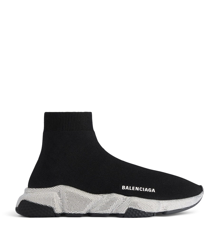 Balenciaga Rhinestone-Embellished Speed High-Top Sneakers Image 1