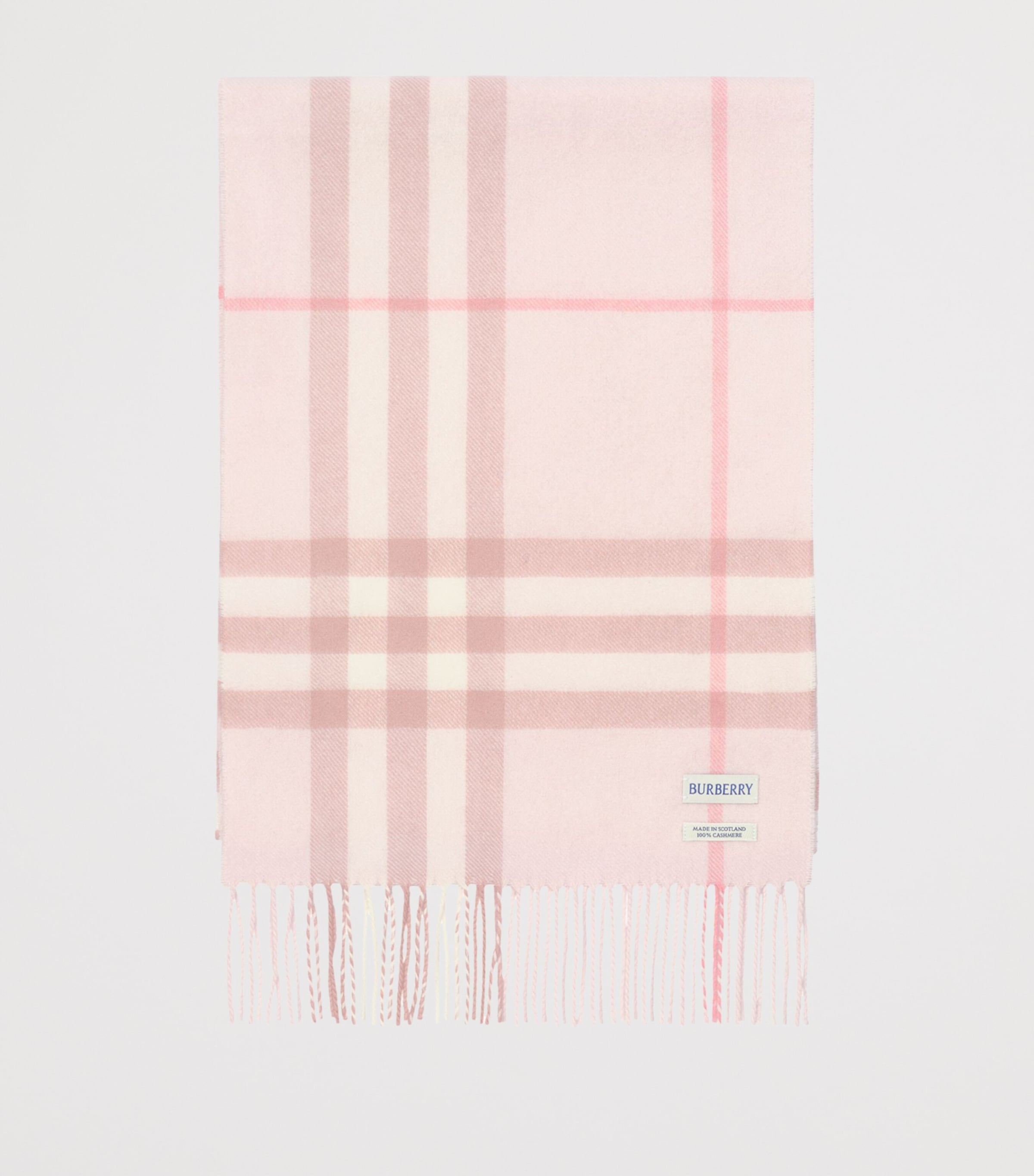 Burberry Cashmere Check Scarf Quartz Pink Image 4