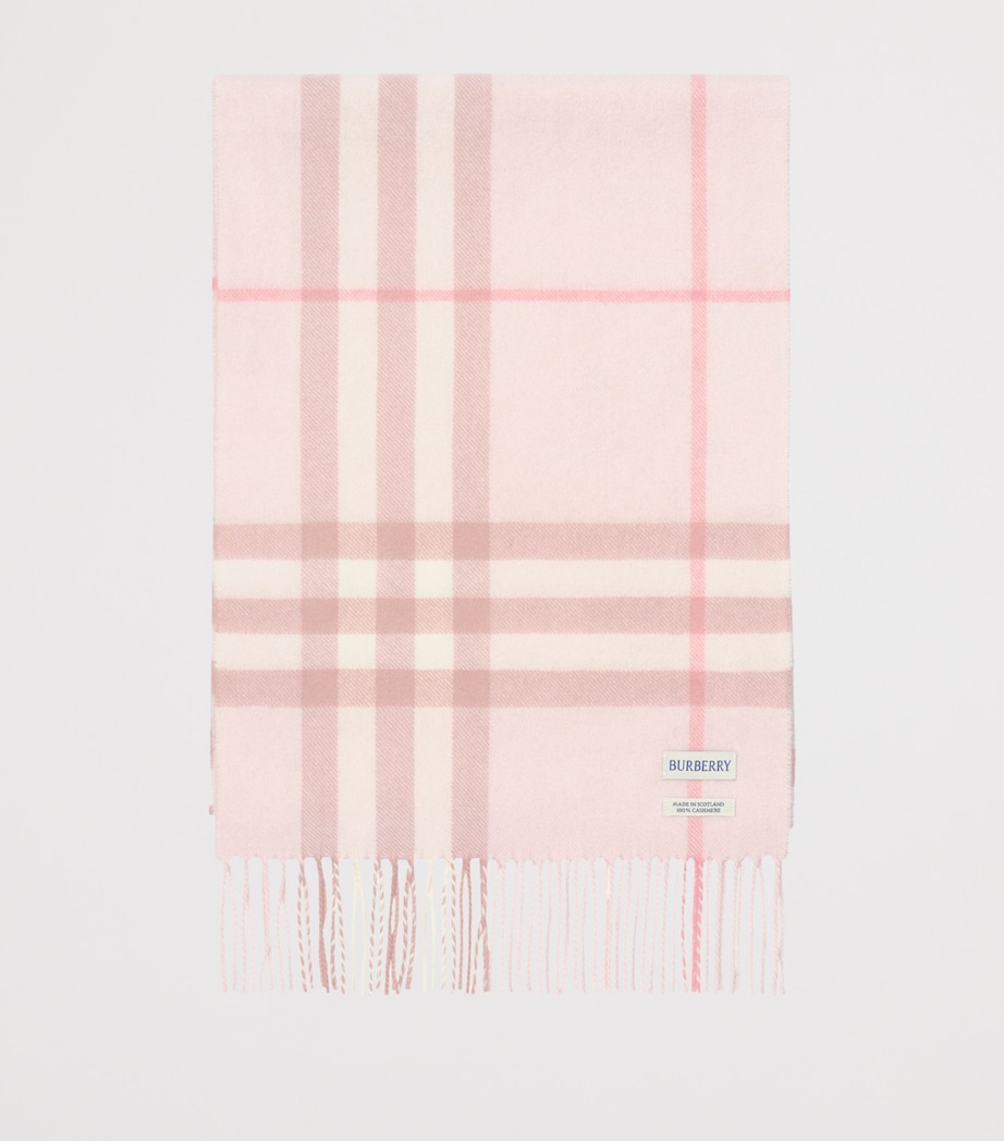 Burberry Cashmere Check Scarf Quartz Pink Image 4
