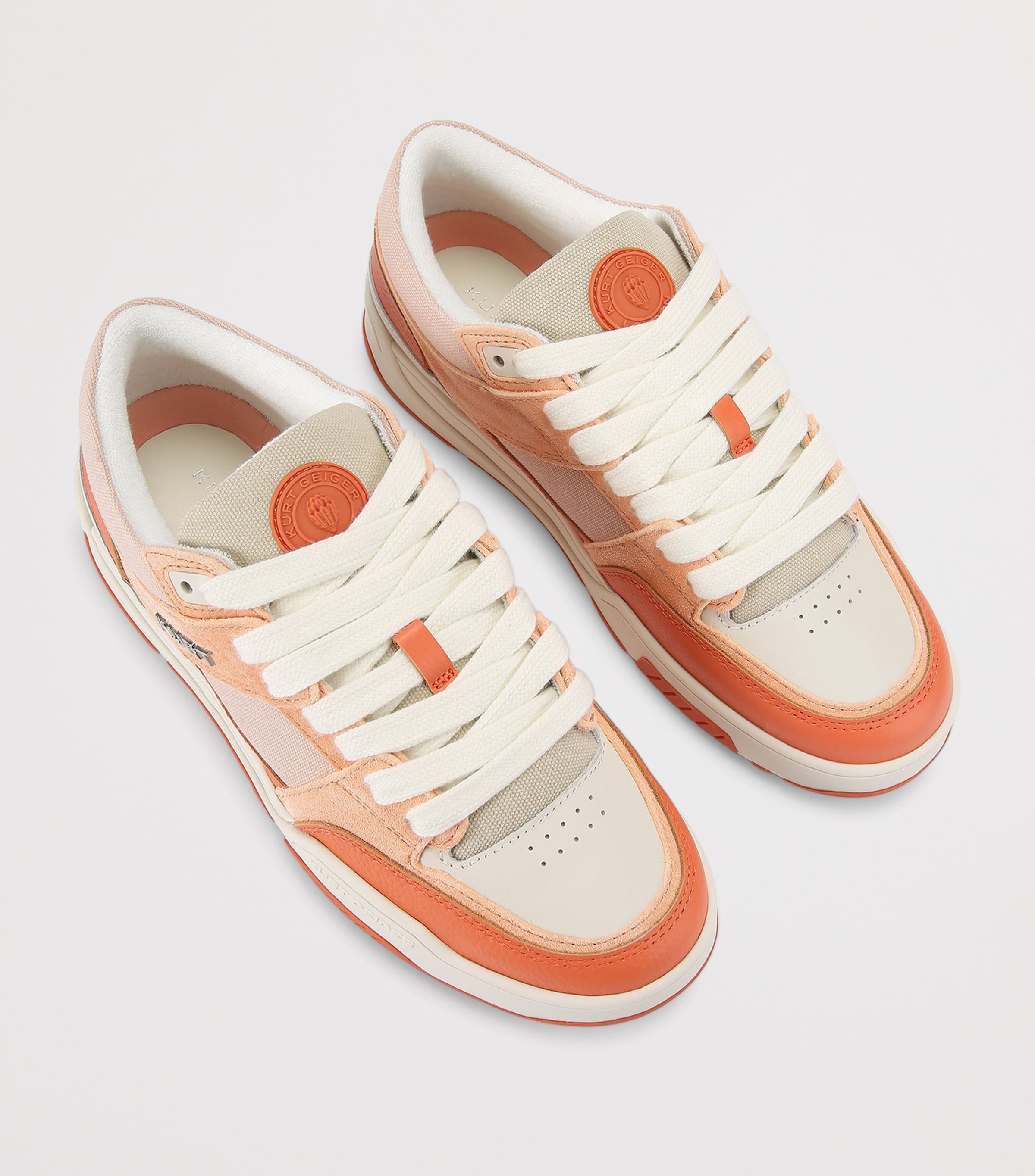 Kurt Geiger London Leather Hatton Sneakers Peach Image 2
