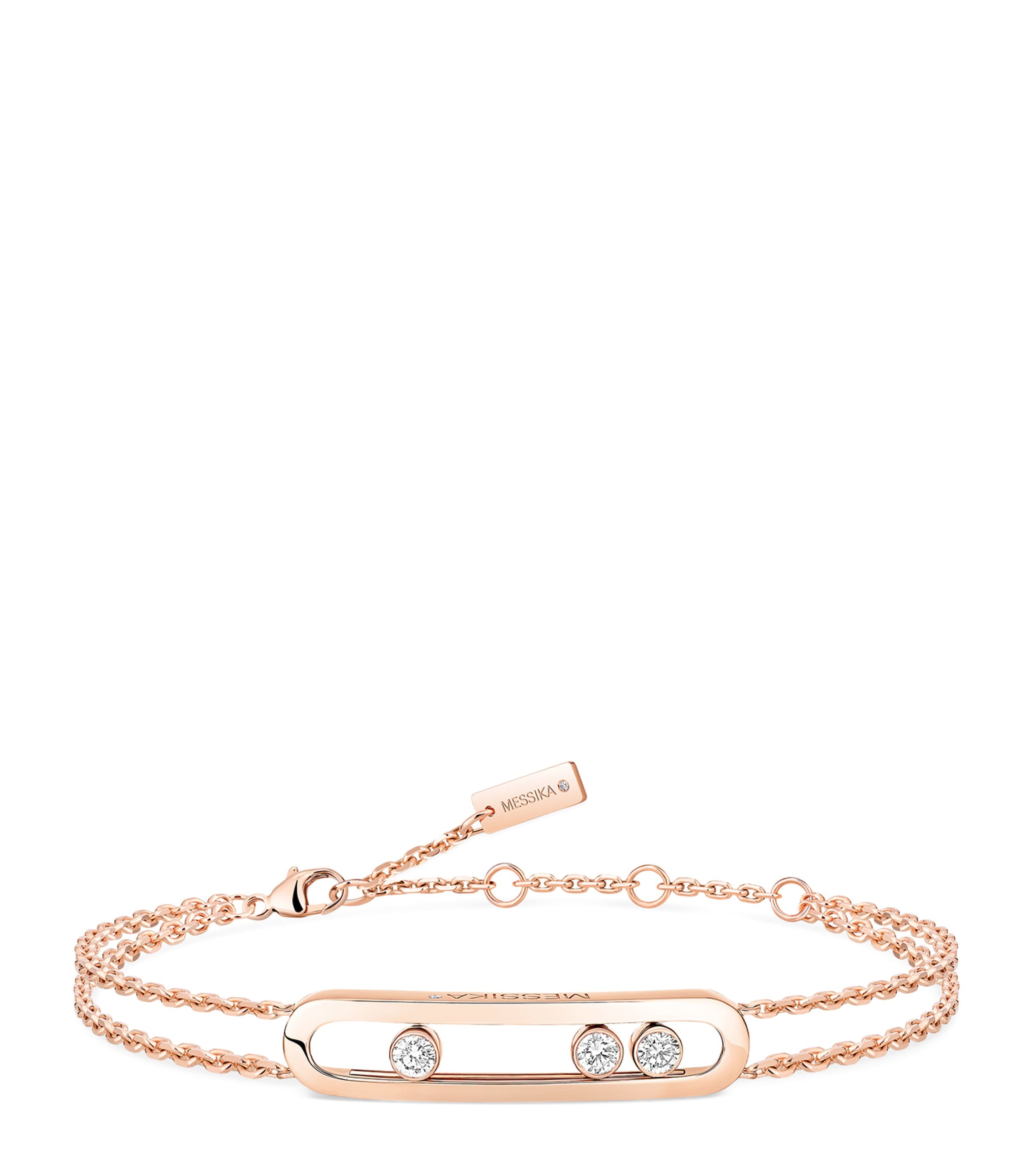 Messika Move Classique Rose Gold and Diamond Bracelet (0.24ct) Pink Gold Image 1