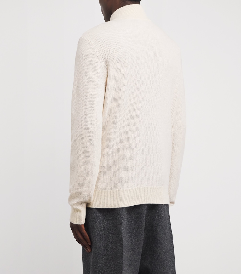 Cashmere Half-Zip Sweater CREAM MULTI Image 4