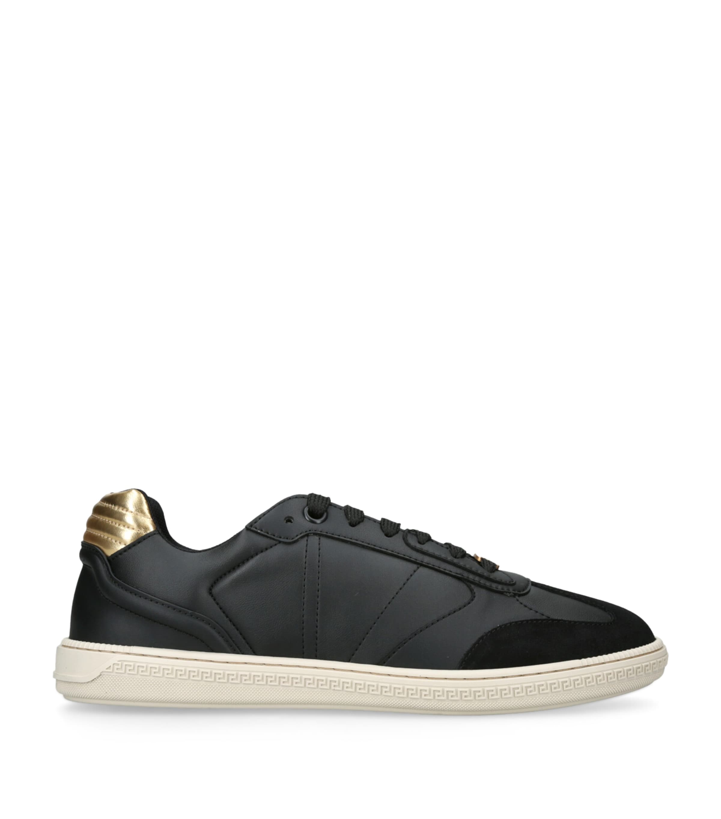 Versace Leather Low-Top Sneakers Black Image 1
