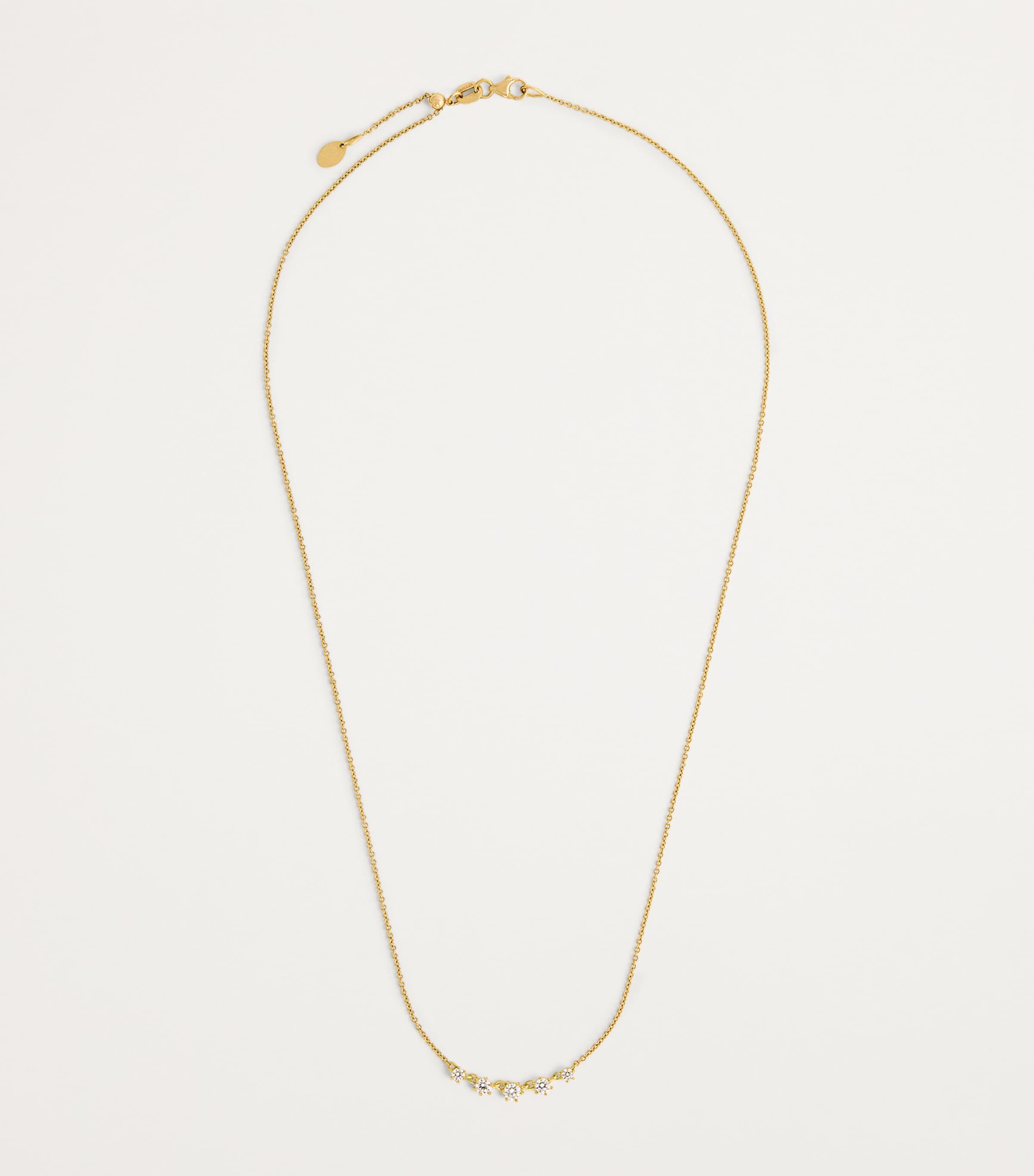 Mini Yellow Gold and Diamond Penelope Necklace YELLOW GOLD Image 3