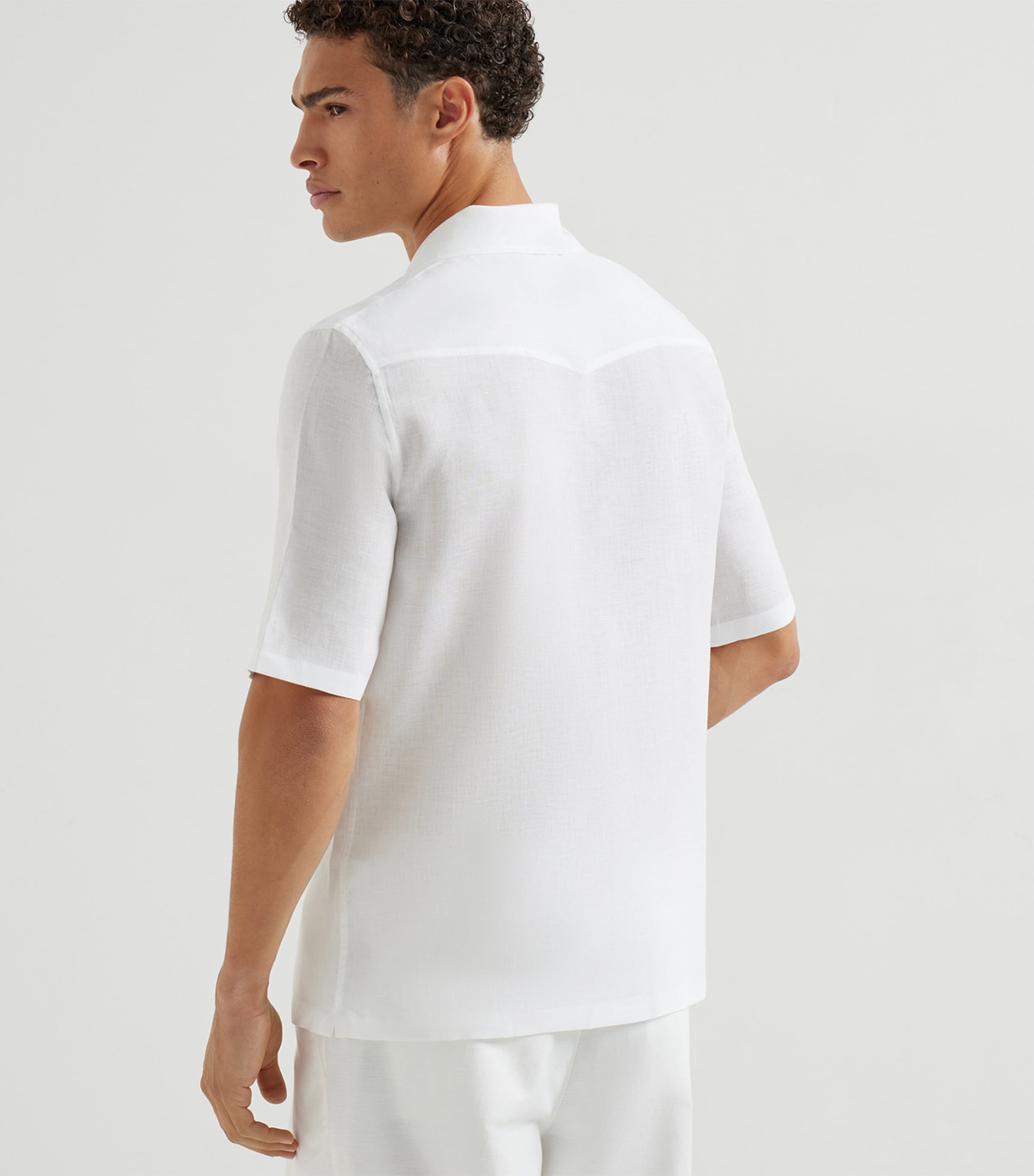 Brunello Cucinelli Mens Linen Shirt Image 5