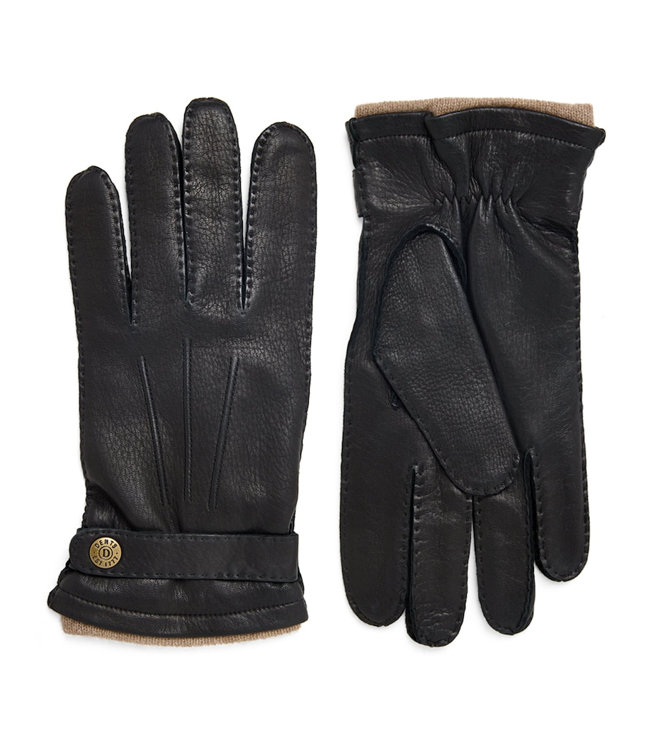 Deerskin-Cashmere Gloucester Gloves BLACK Image 1