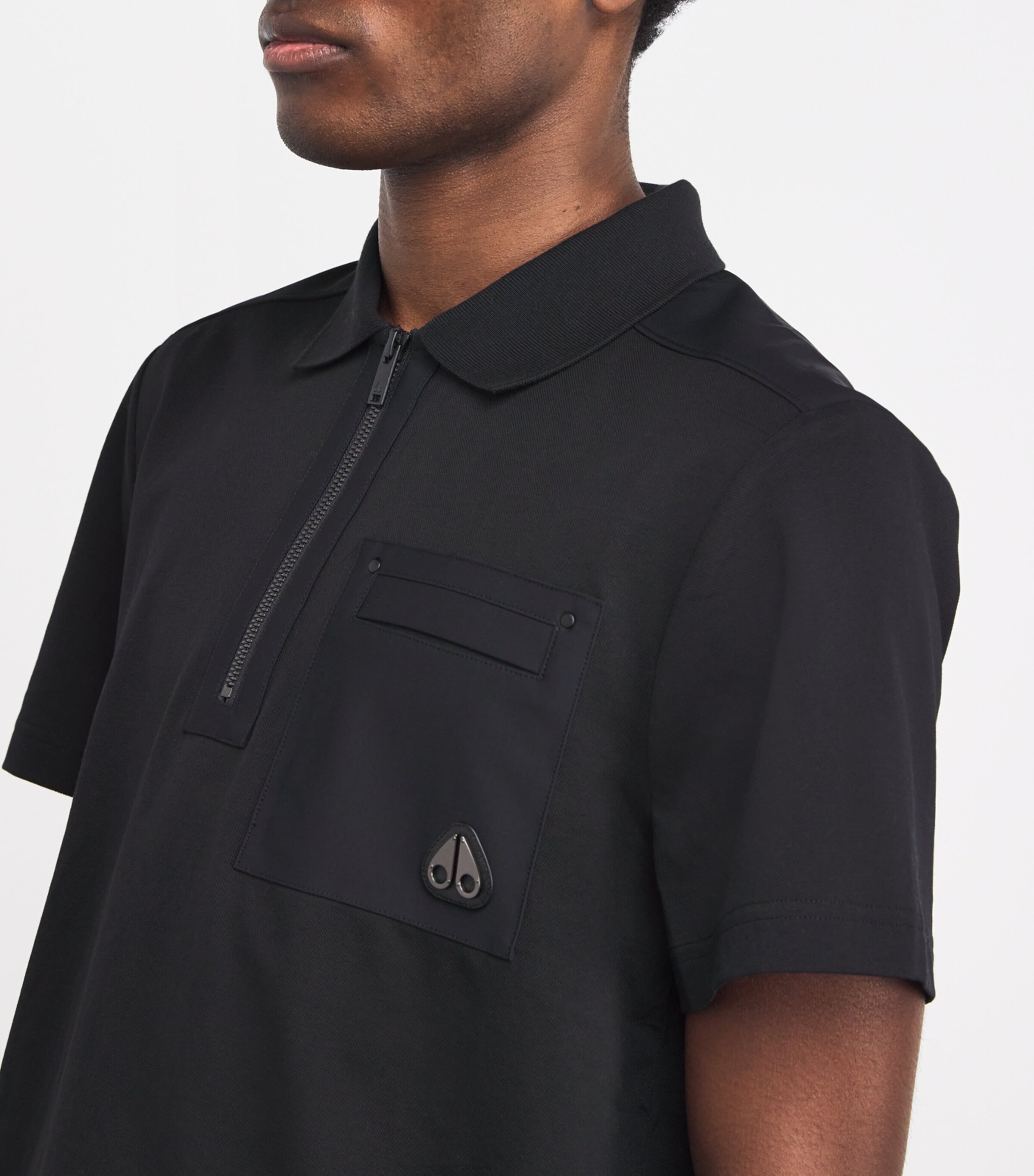 Cotton Dalon Chest Pocket Polo Shirt BLACK - 292 Image 6