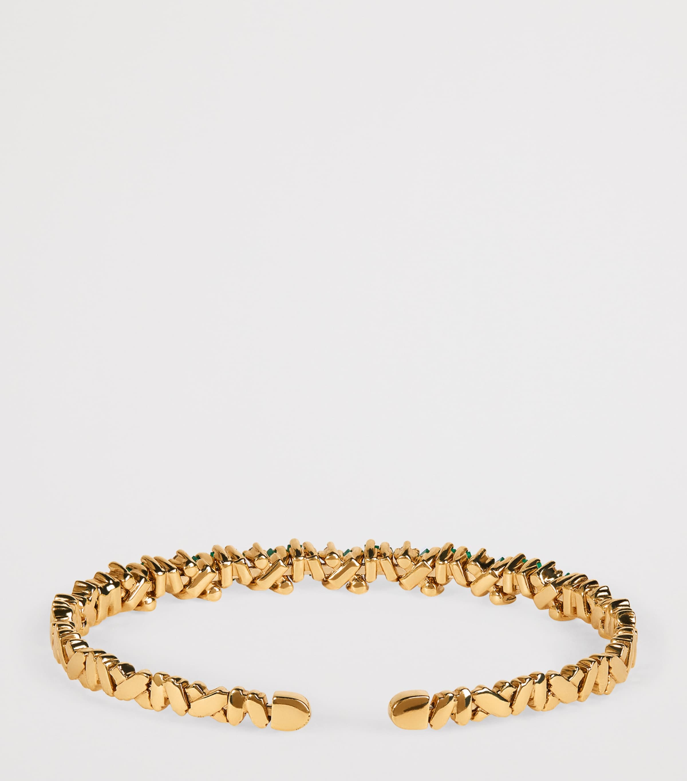 Suzanne Kalan Yellow Gold, Diamond and Emerald Frenzy Reborn Bangle Yg/emer Image 3