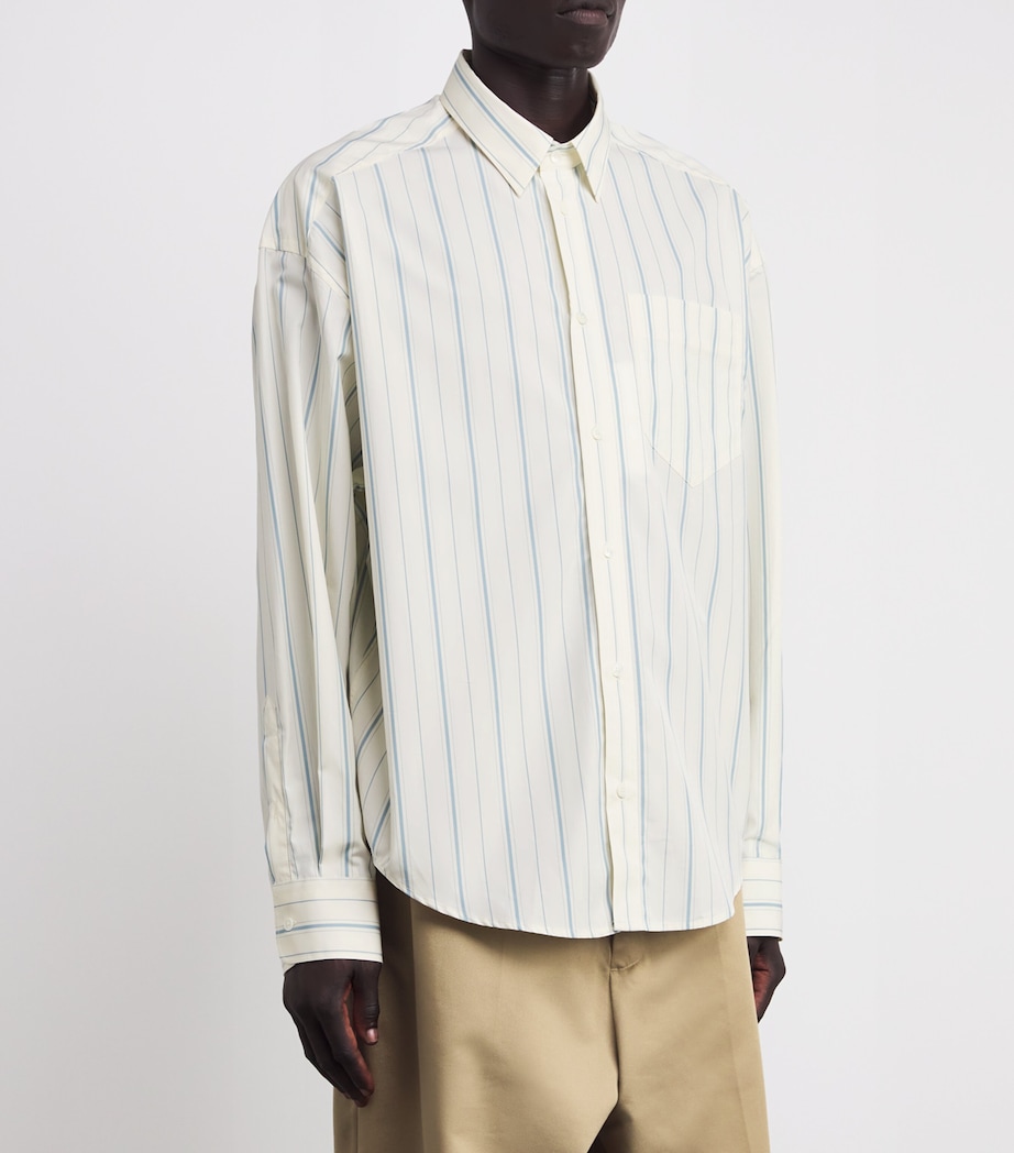 Cotton Poplin Stripe Shirt 1872 - IVOIRE/CIEL Image 3
