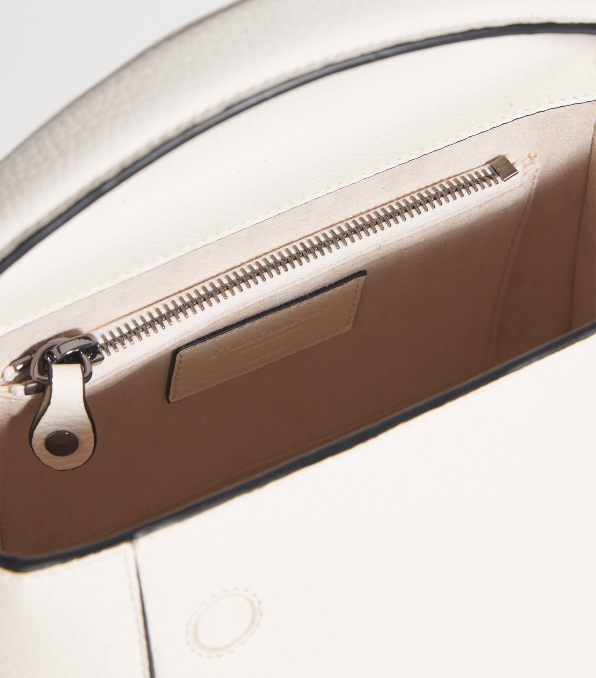 Strathberry Leather Mosaic Top-Handle Bag White Image 4