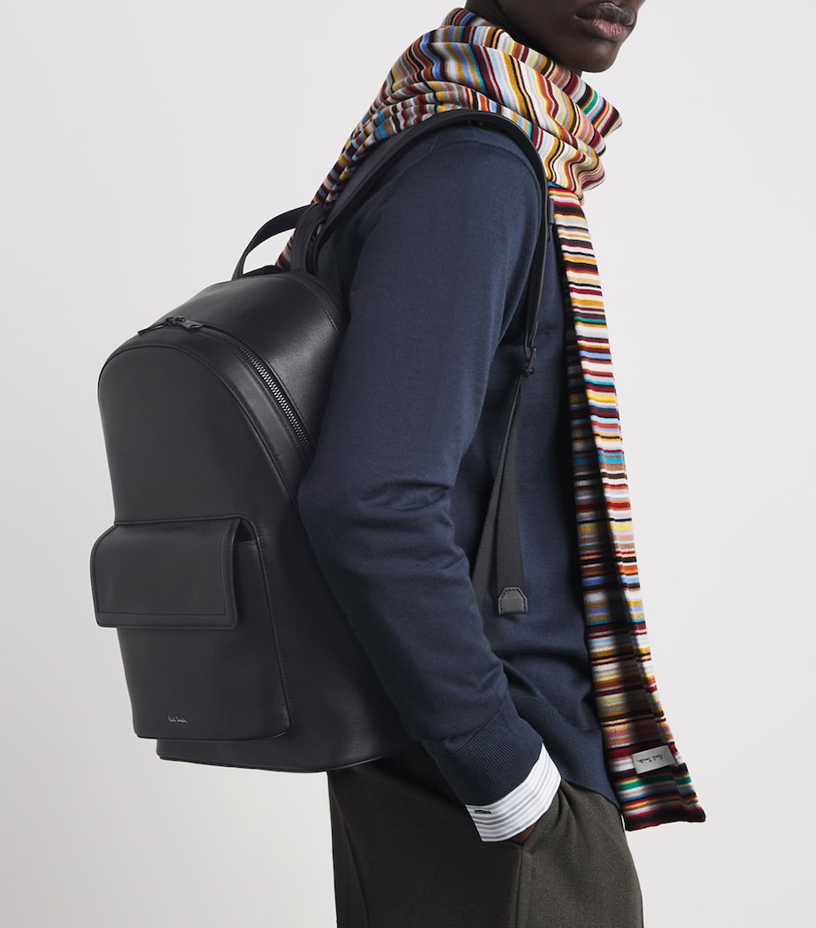 Leather Backpack BLACK Image 2