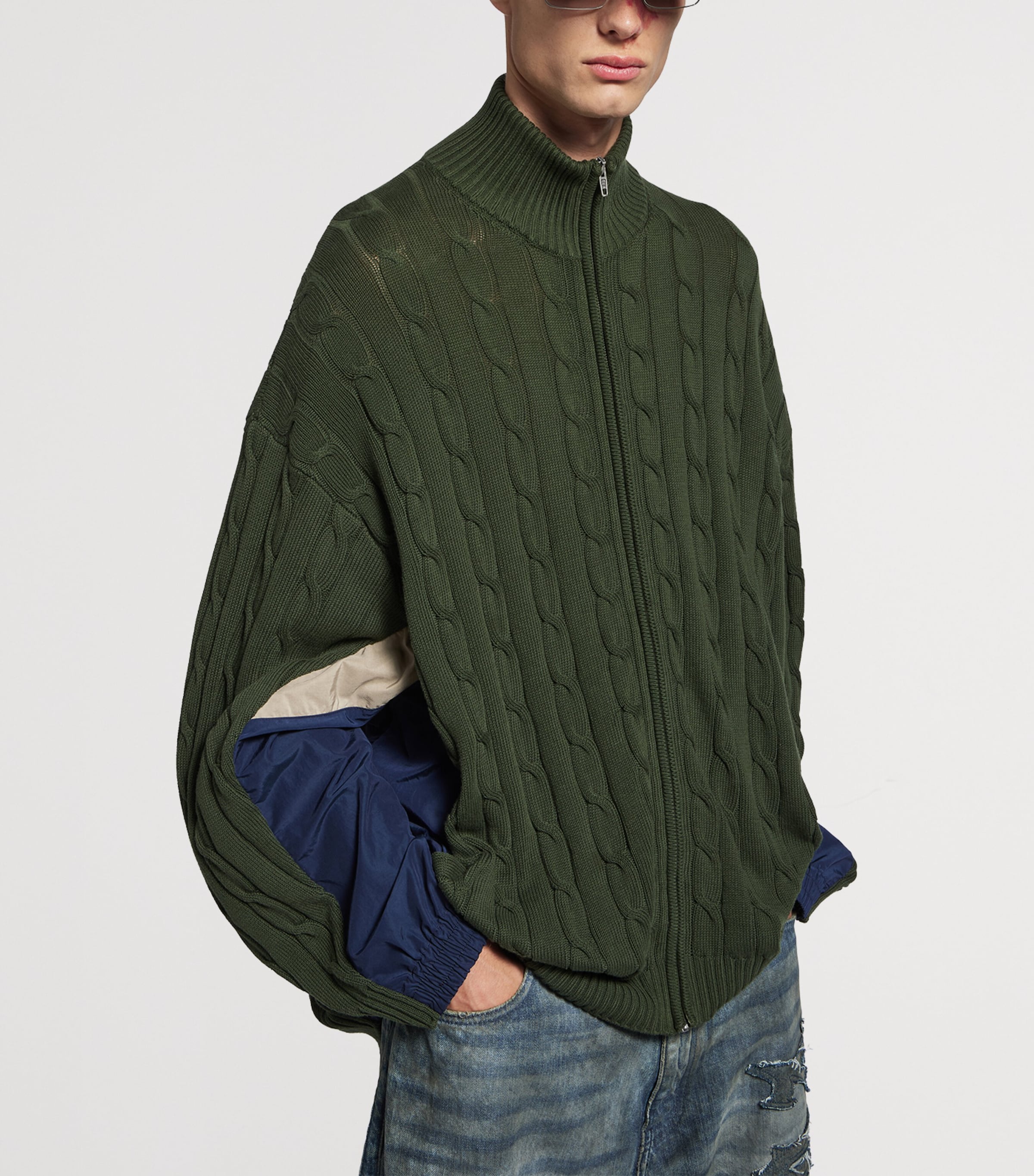 Cotton Knitted Logo Cardigan 2525 Image 6