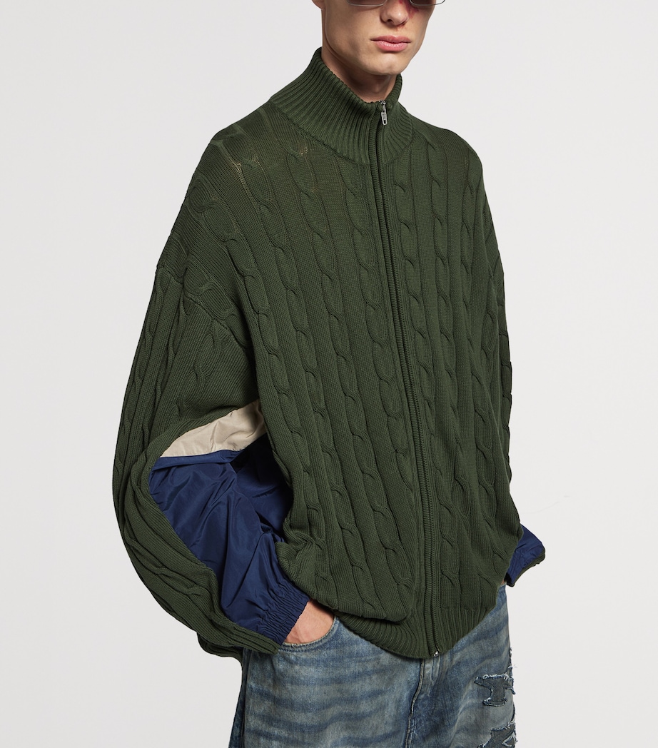 Cotton Knitted Logo Cardigan 2525 Image 6