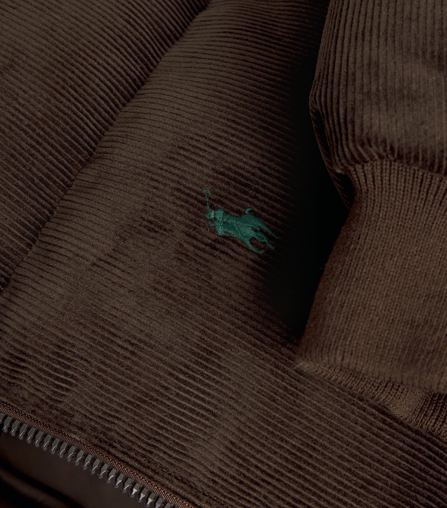 Cotton Corduroy Puffer Jacket DARK BROWN Image 5