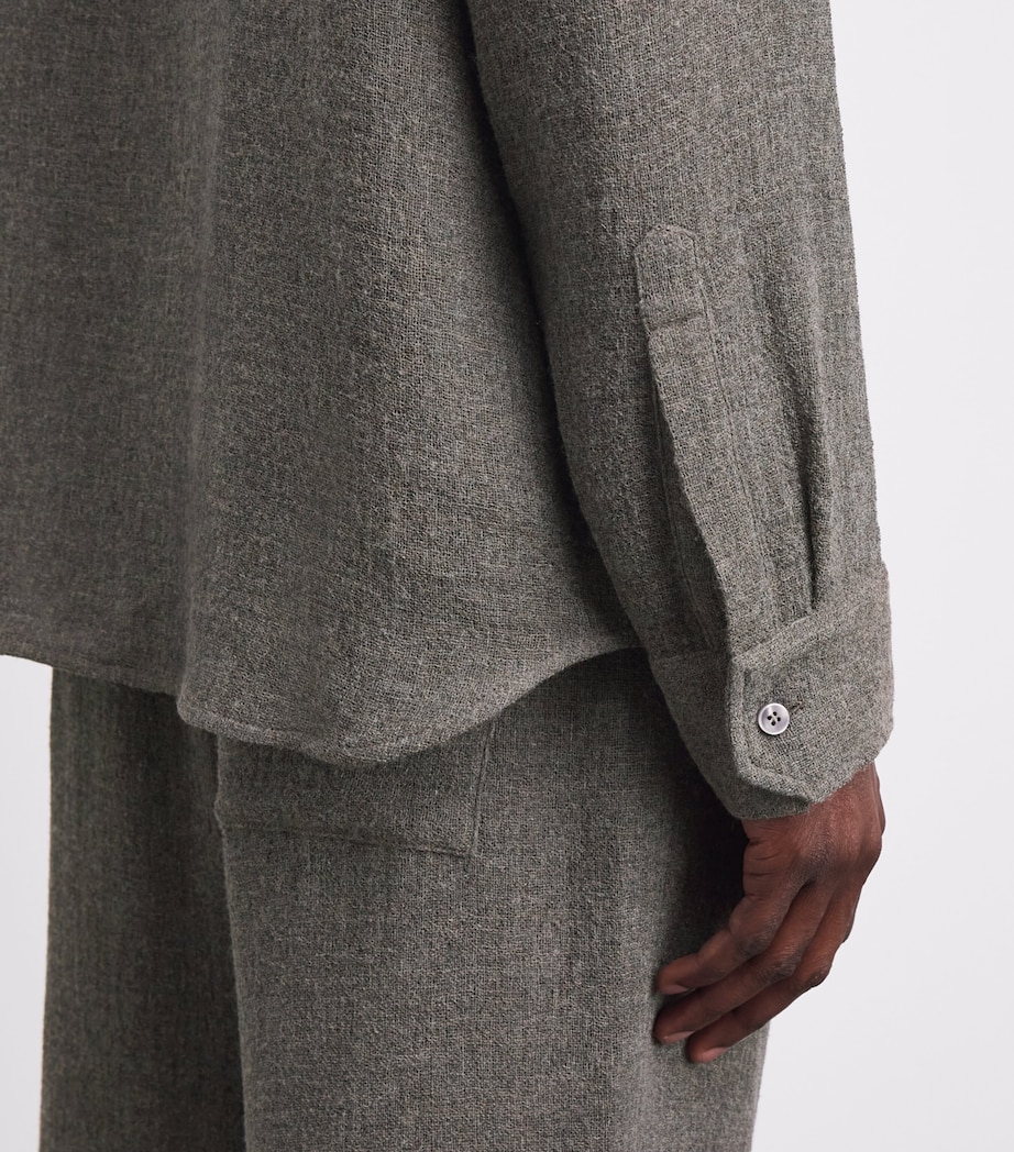 Won Hundred Mens Wool-Viscose Adriel Shirt Dusty Brown Image 3