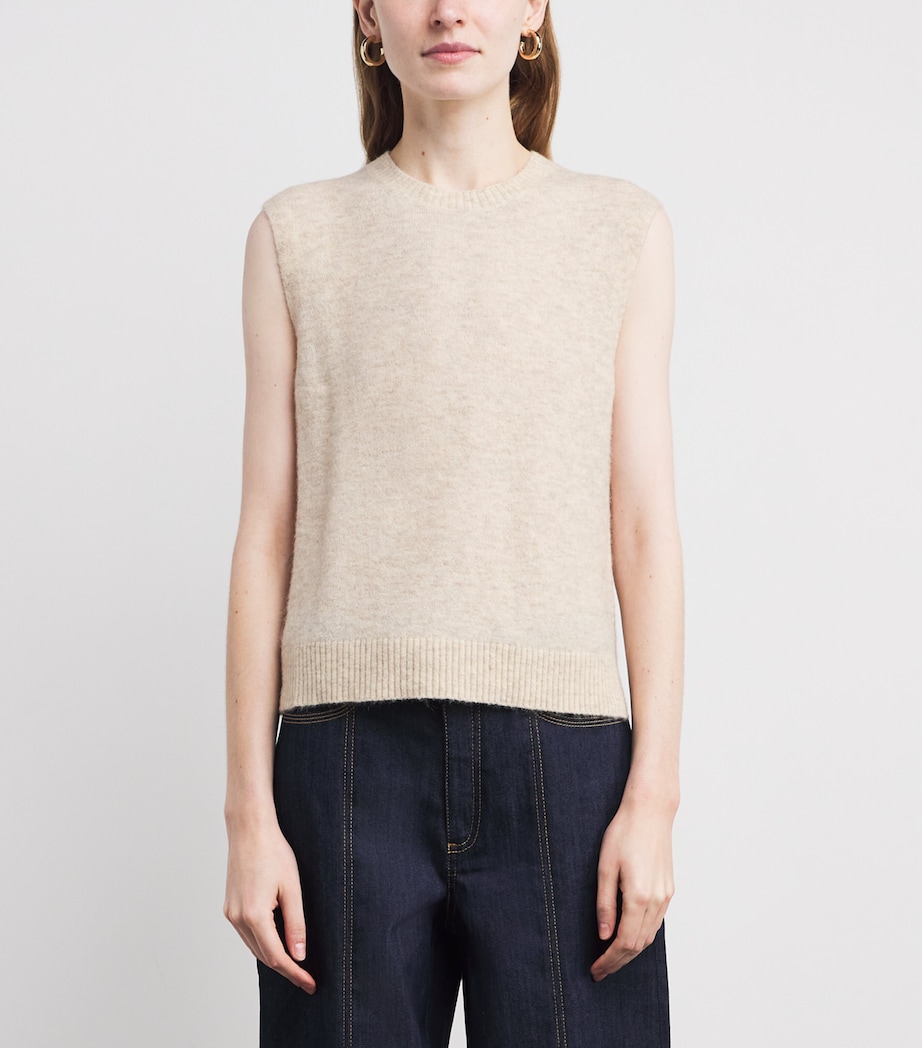 Alpaca-Blend Knitted Vest OATMEAL M LANGE Image 3