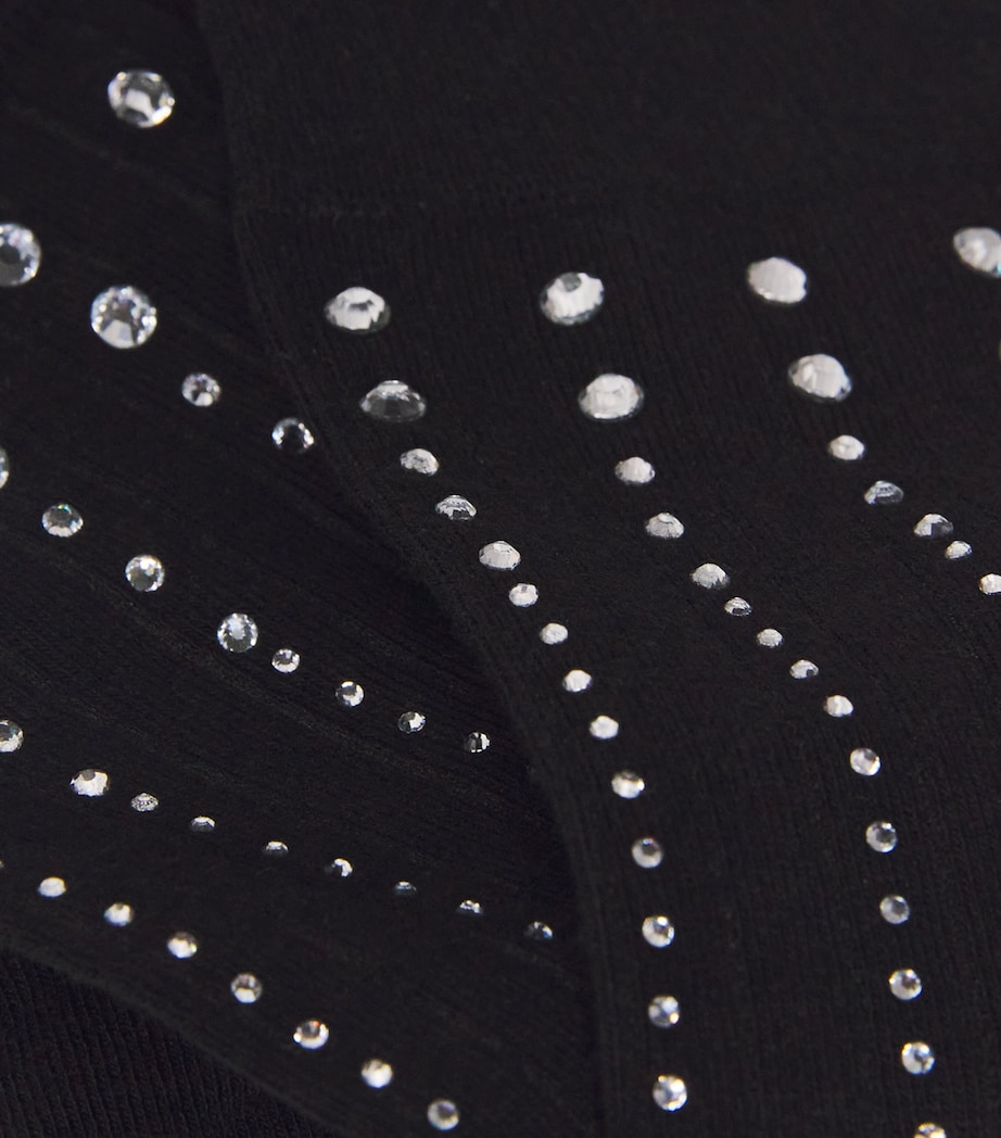 Rhinestone Socks BLACK Image 2