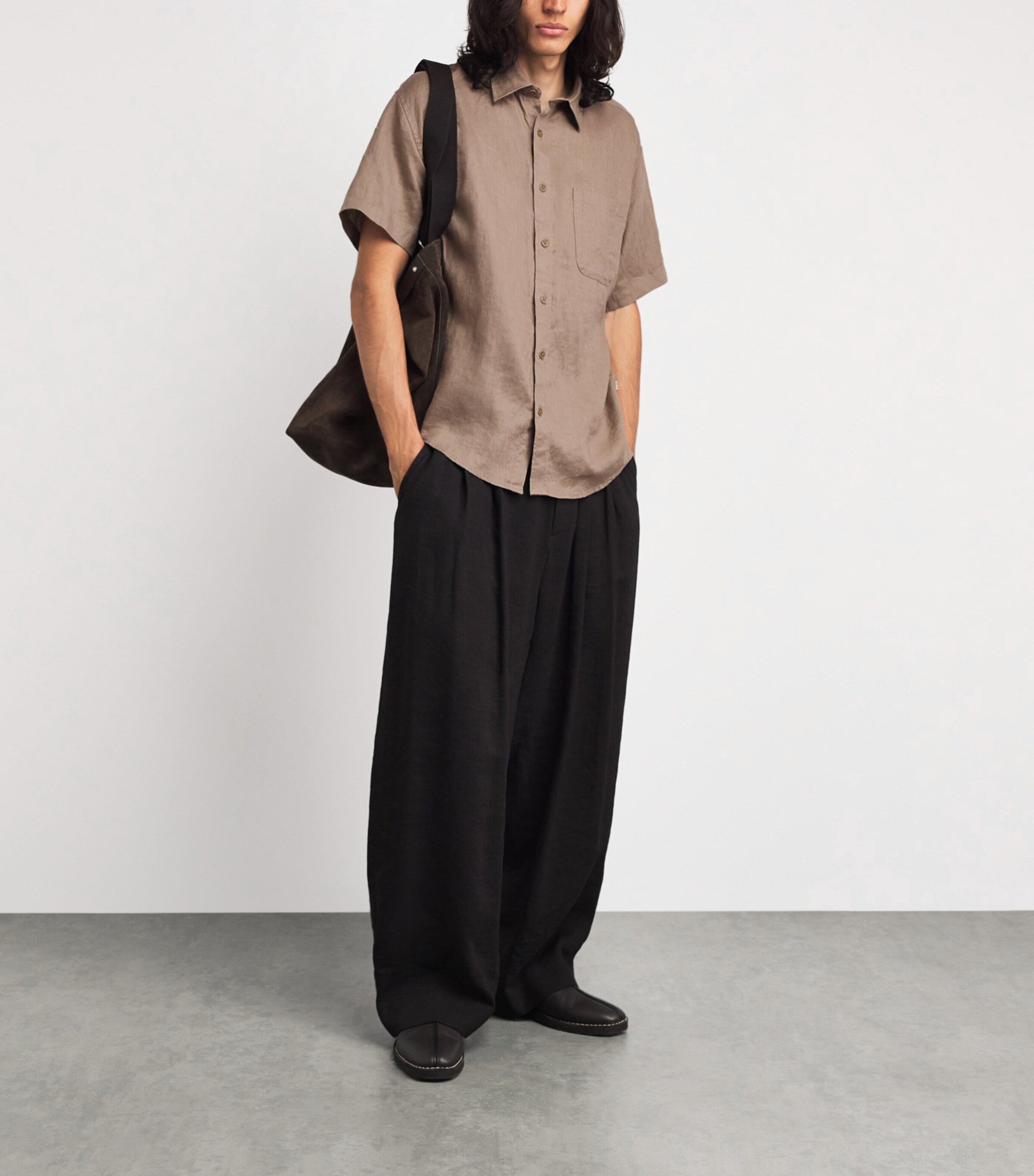 NN.07 Mens Linen Short-Sleeve Shirt Clay Mirage Image 2