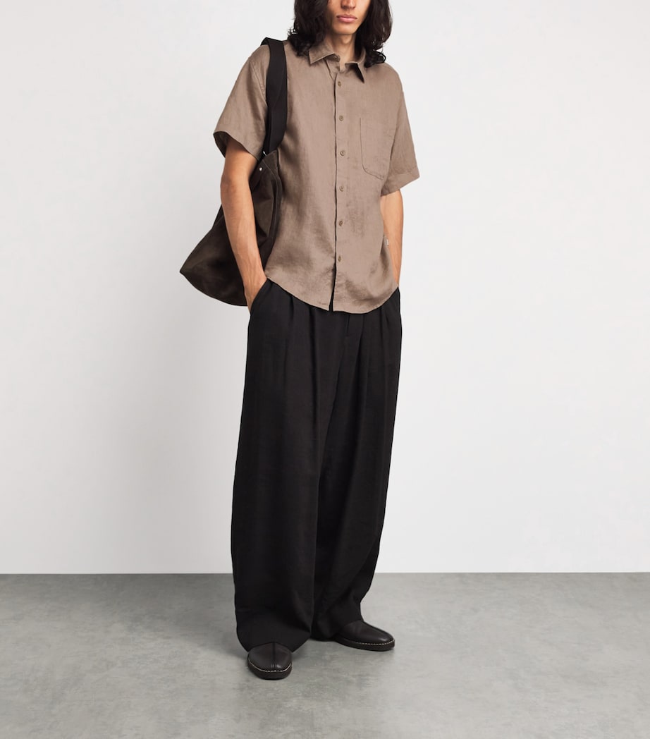 NN.07 Mens Linen Short-Sleeve Shirt Clay Mirage Image 2