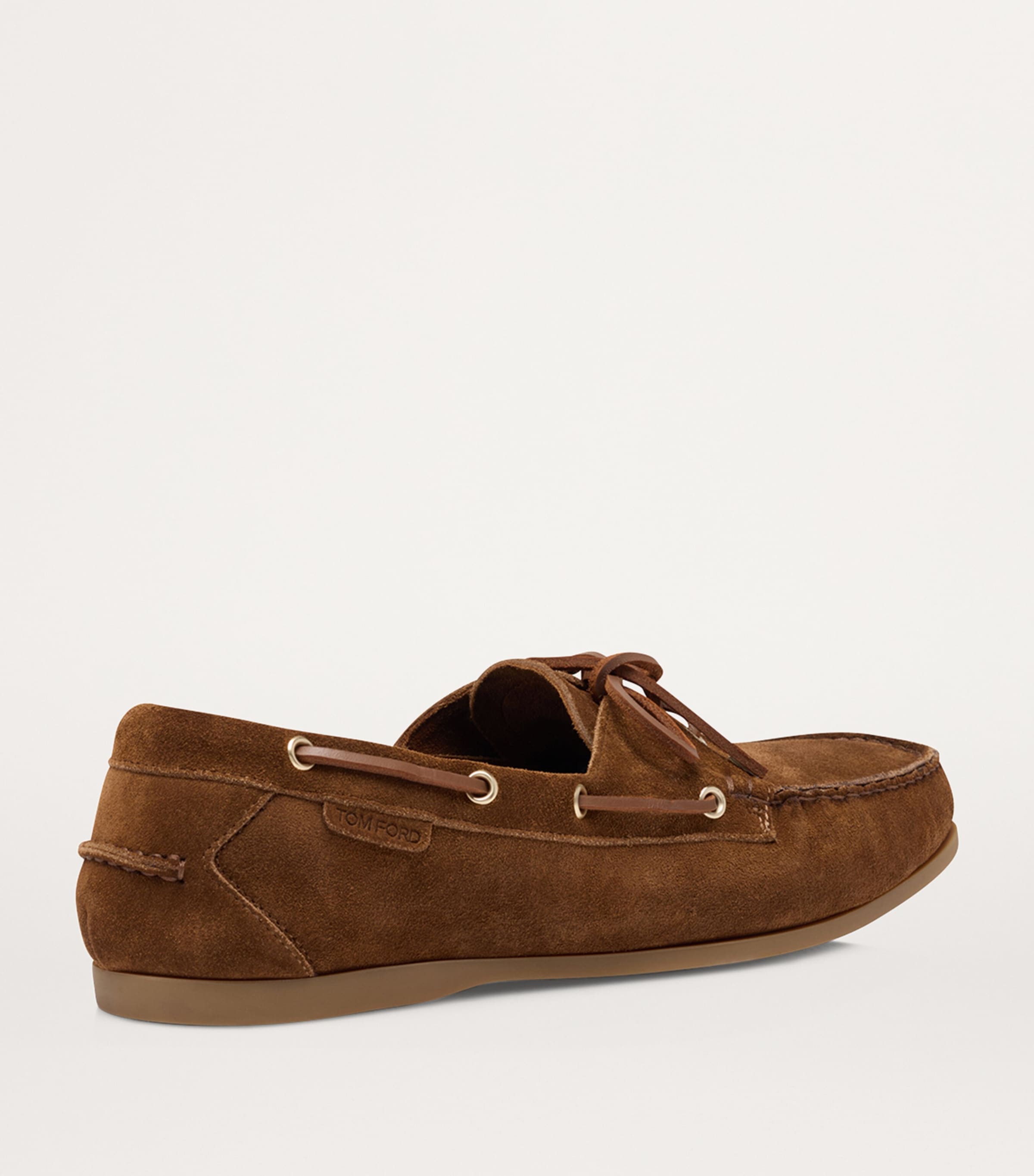 Nubuck Leather Boat Shoes 3BA07 Image 3