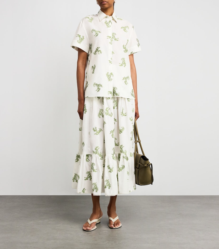 Cotton-Blend Embroidered Shirt IVORY Image 2