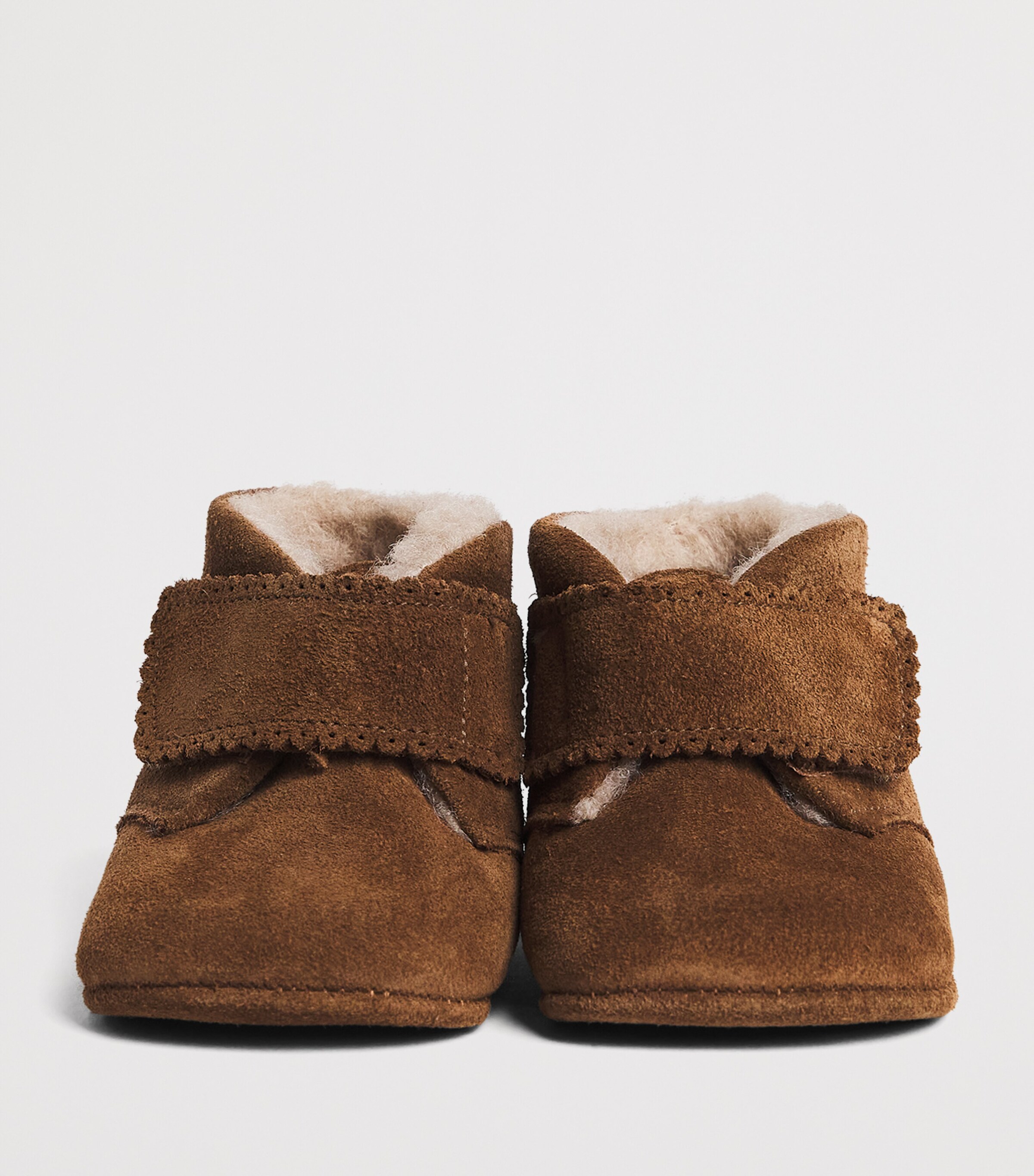 Suede Fleece-Lined Booties BEIGE Image 3