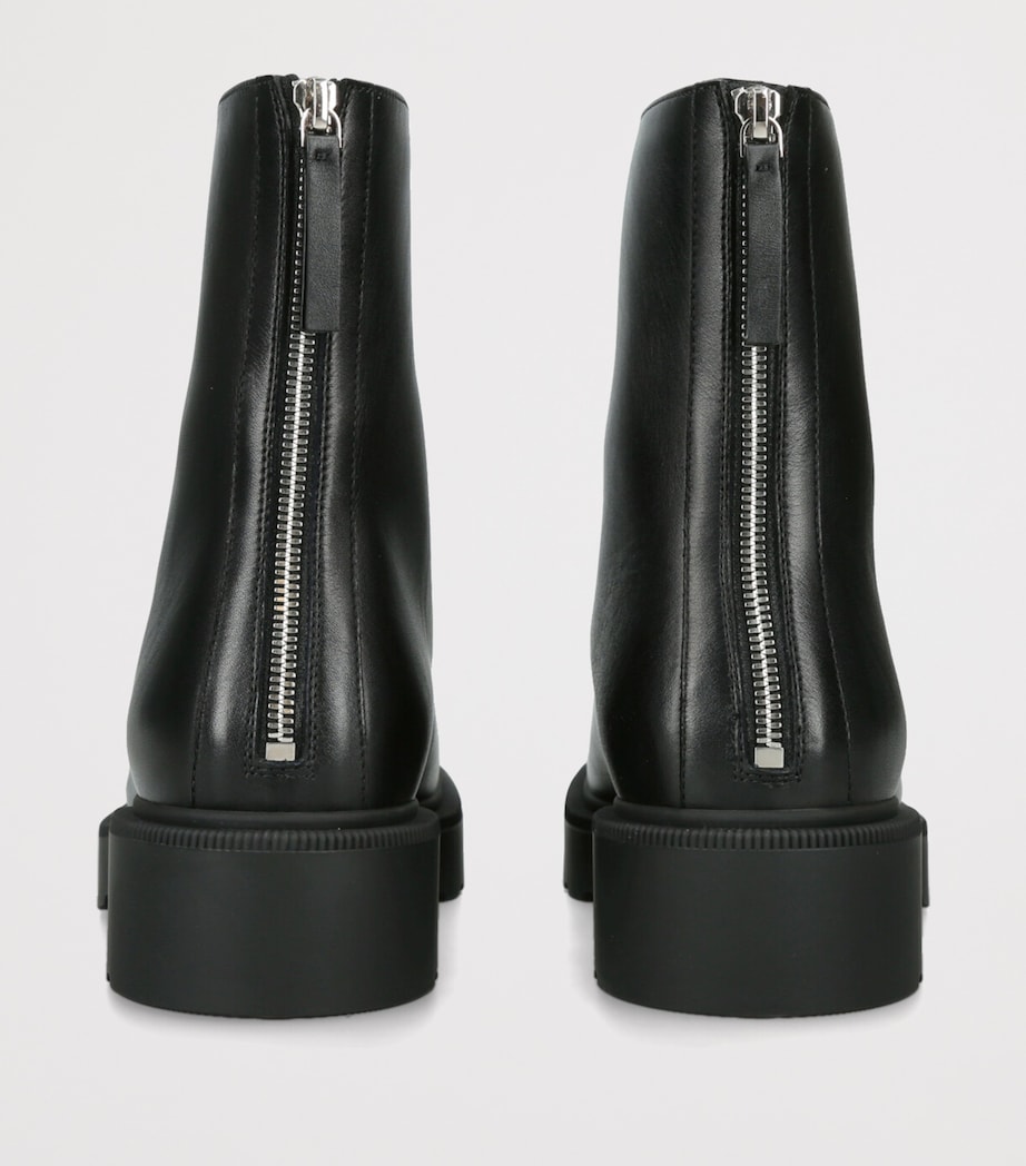 Nobilis Fast Leather Ankle Boots BLACK Image 2