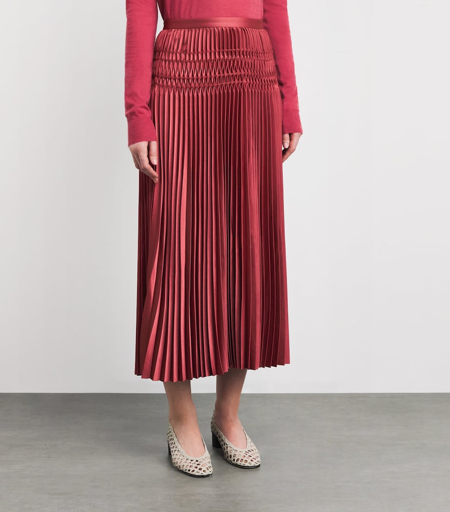 Hayes Pleated Midi Skirt MULBERRY Image 3