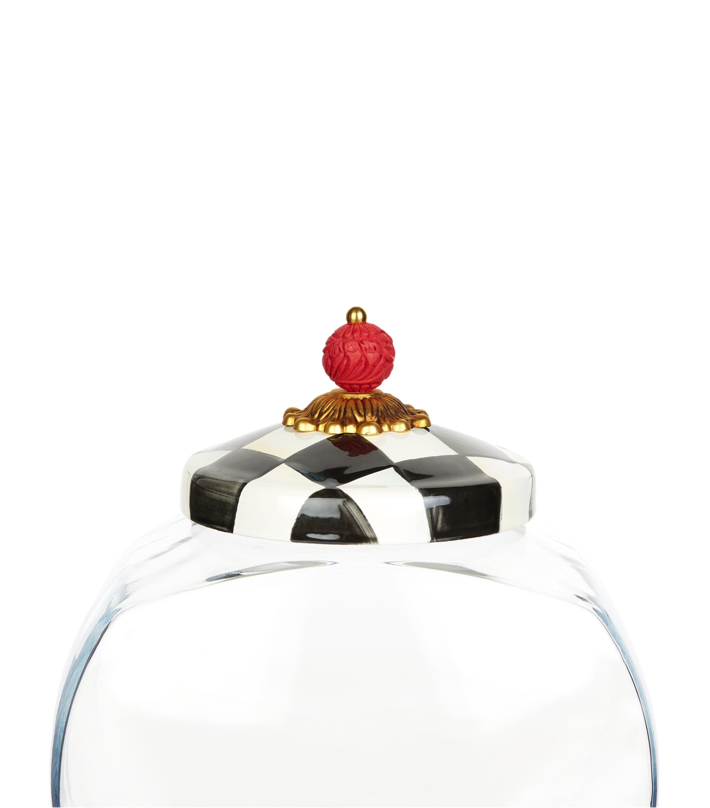 Courtly Check Cookie Jar BLACK Image 4