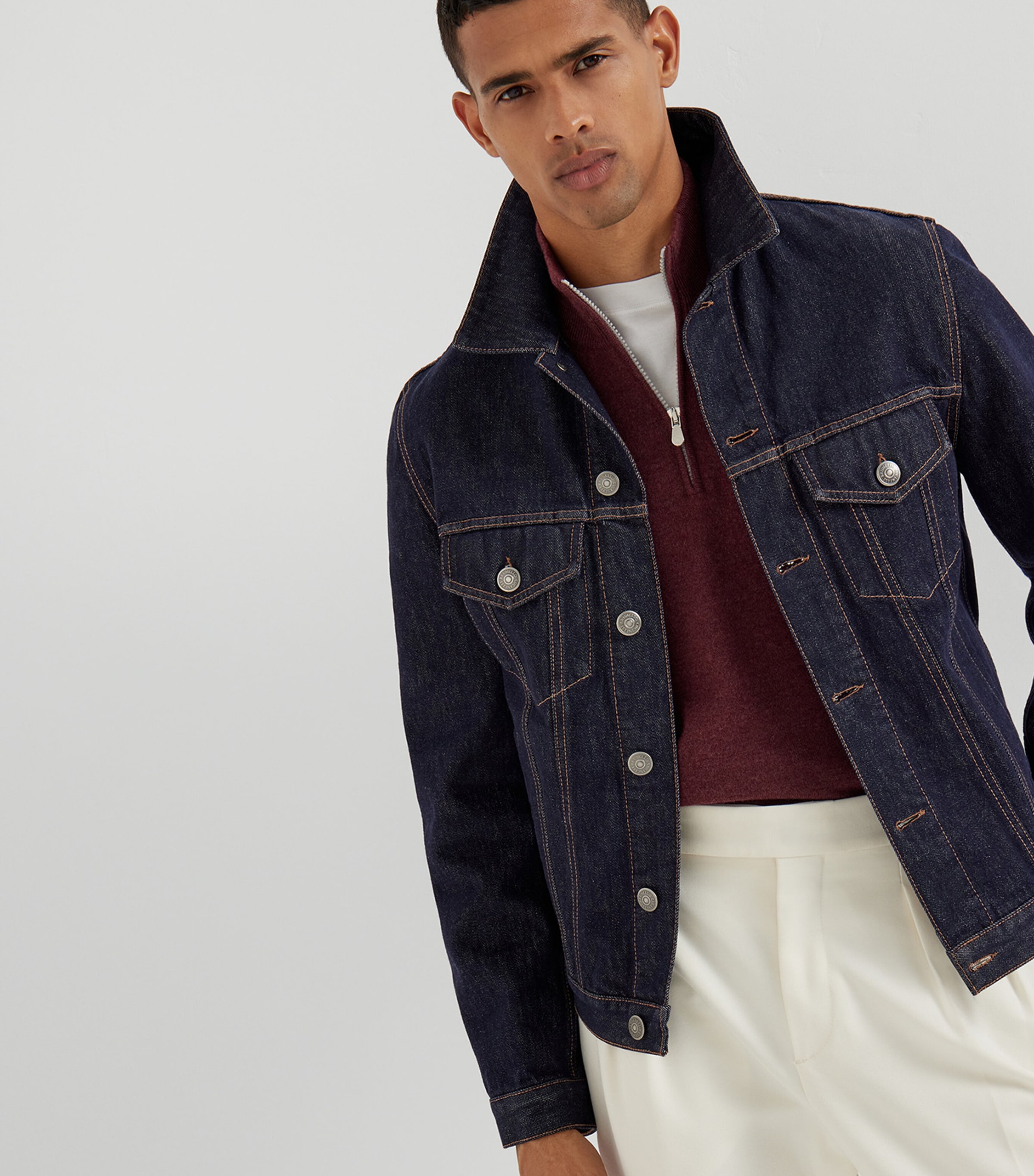 Cashmere Quarter-Zip Sweater CEG54 Image 5