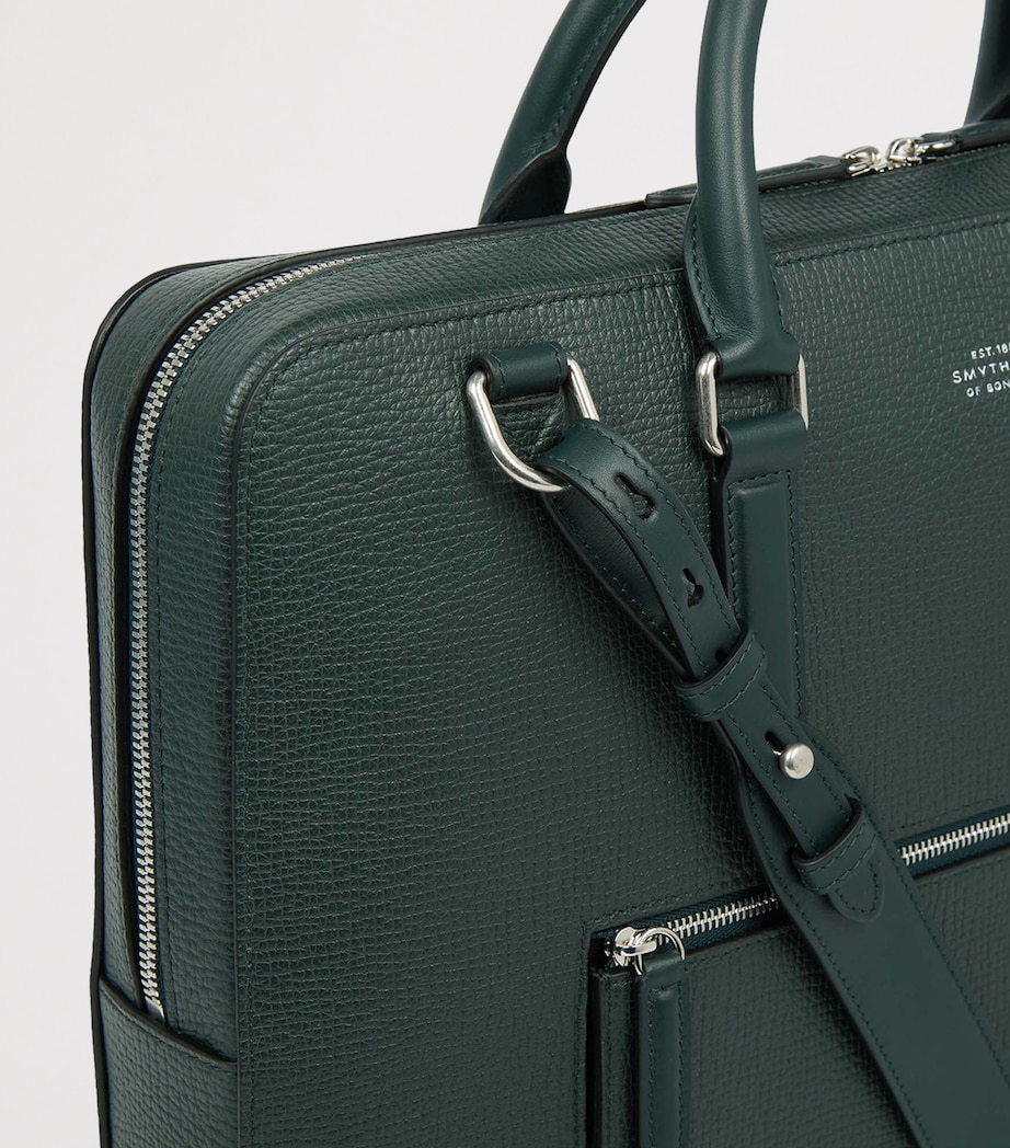Ludlow Leather Slim Briefcase BOTTLE GREEN Image 5