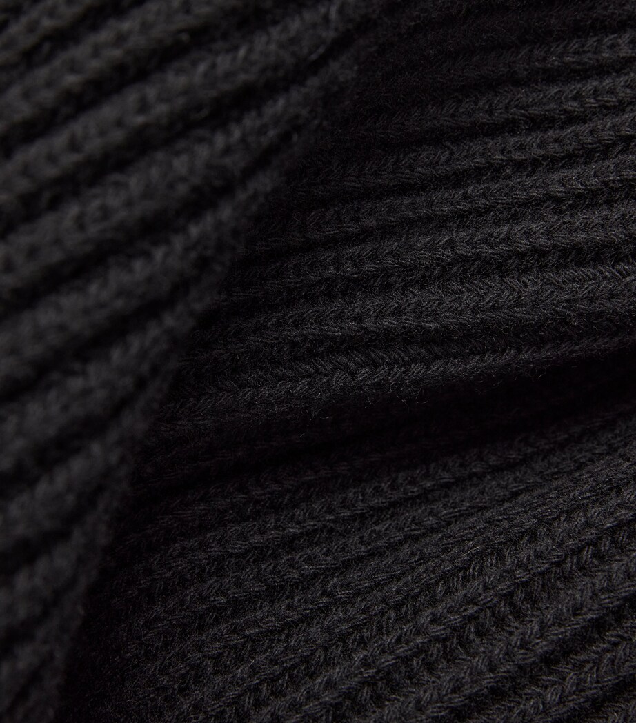 Wool Ribbed Sweater BLACK 001 Image 5