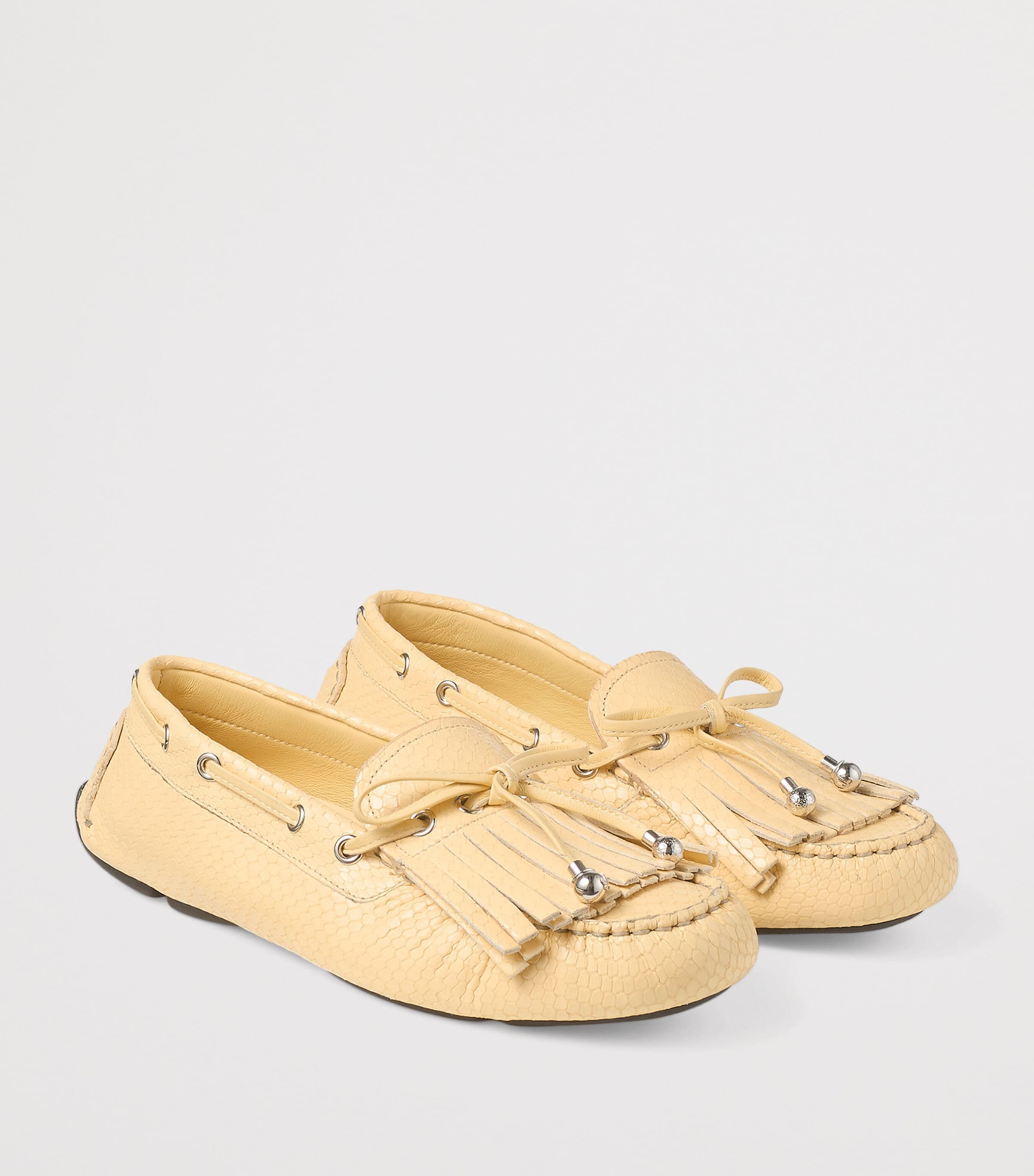 Jimmy Choo Manon Flat Leather Loafers Corn/silver Image 3