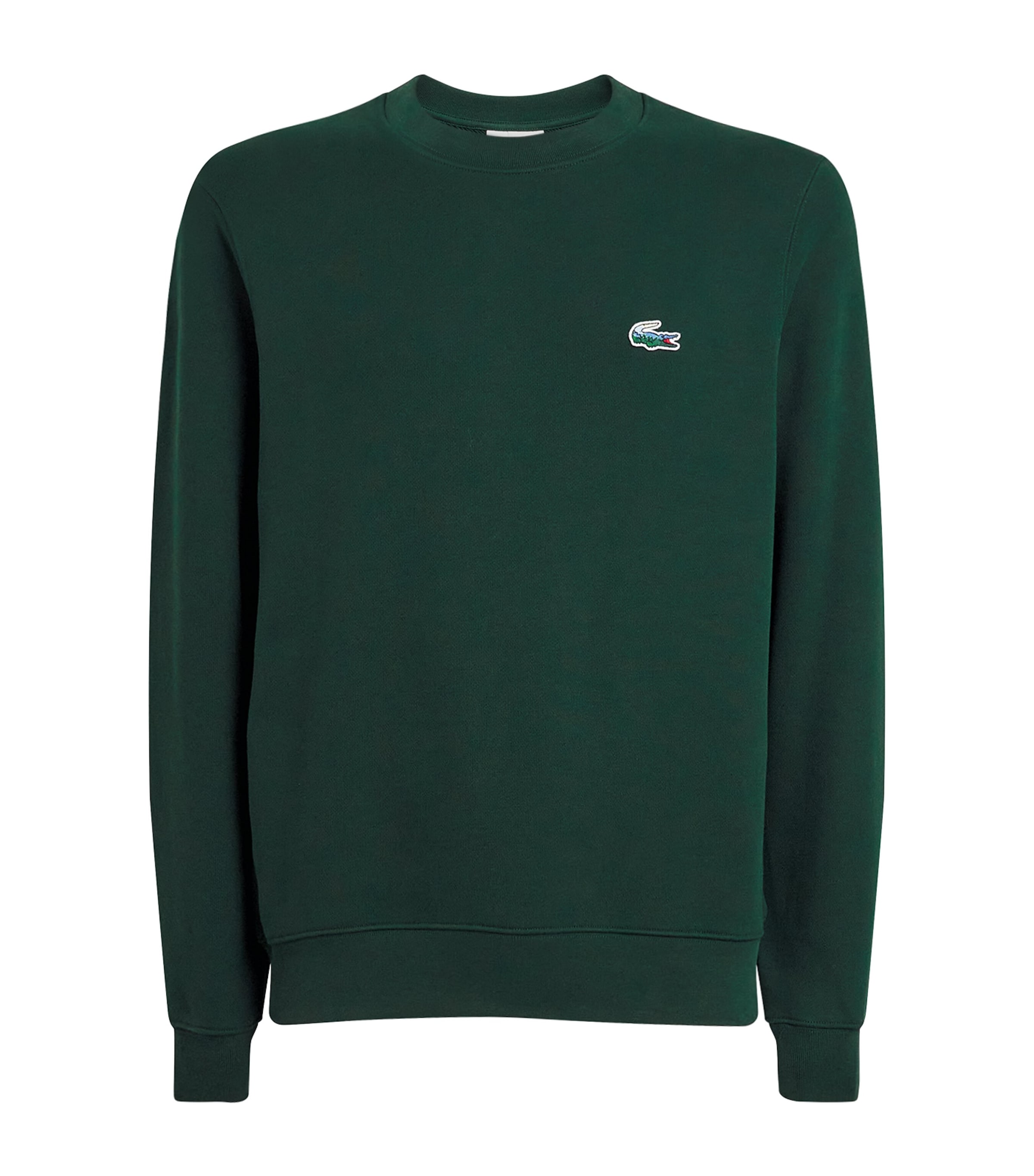 Lacoste Classic Fit Cotton French Terry Sweatshirt In Green