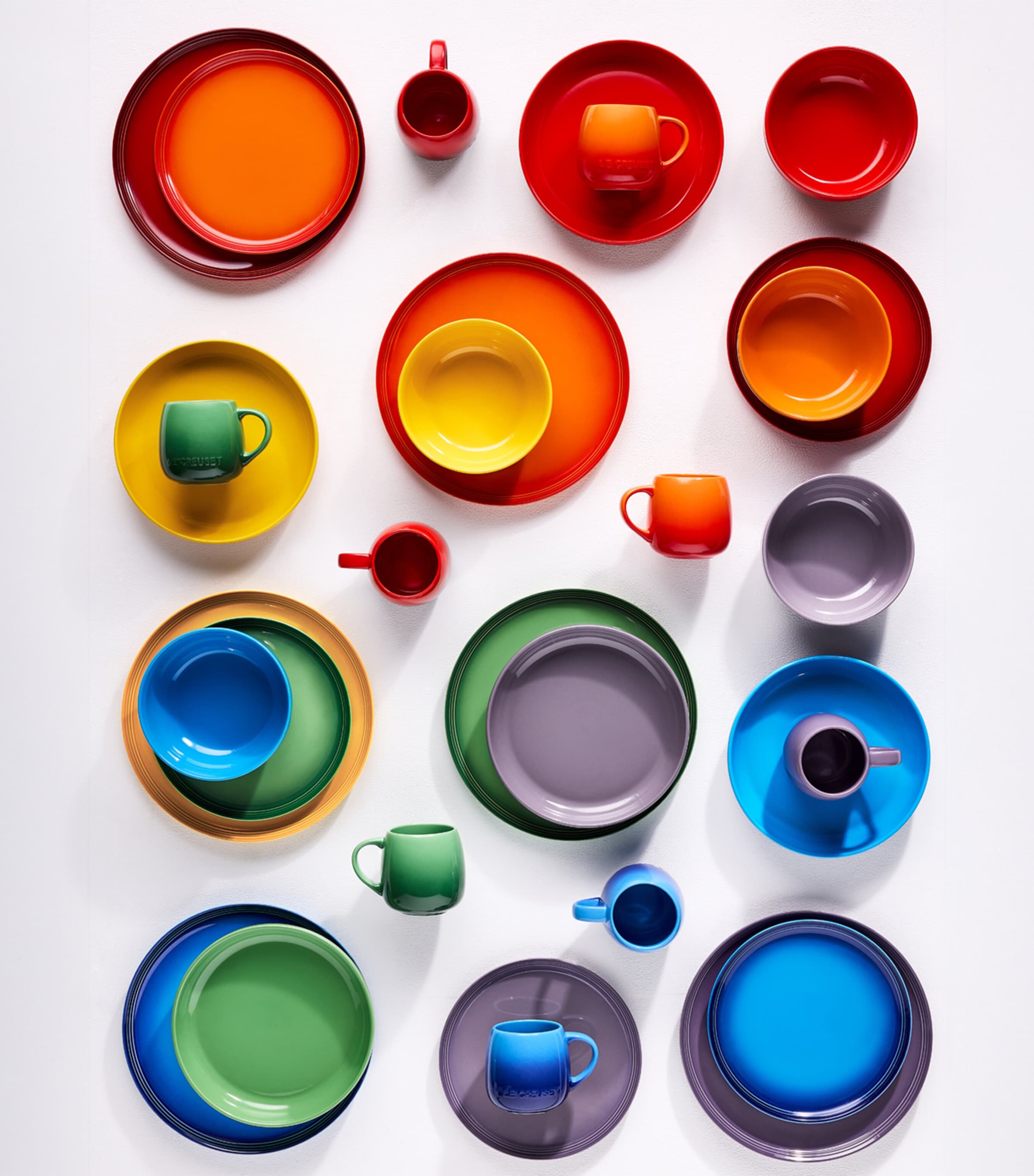 Stoneware Rainbow Mugs (Set of 6) NO COLOUR Image 5