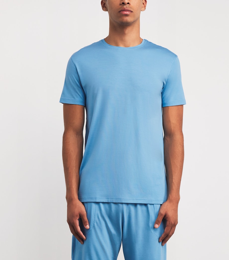 Micromodal T-Shirt 021 BLUE Image 4