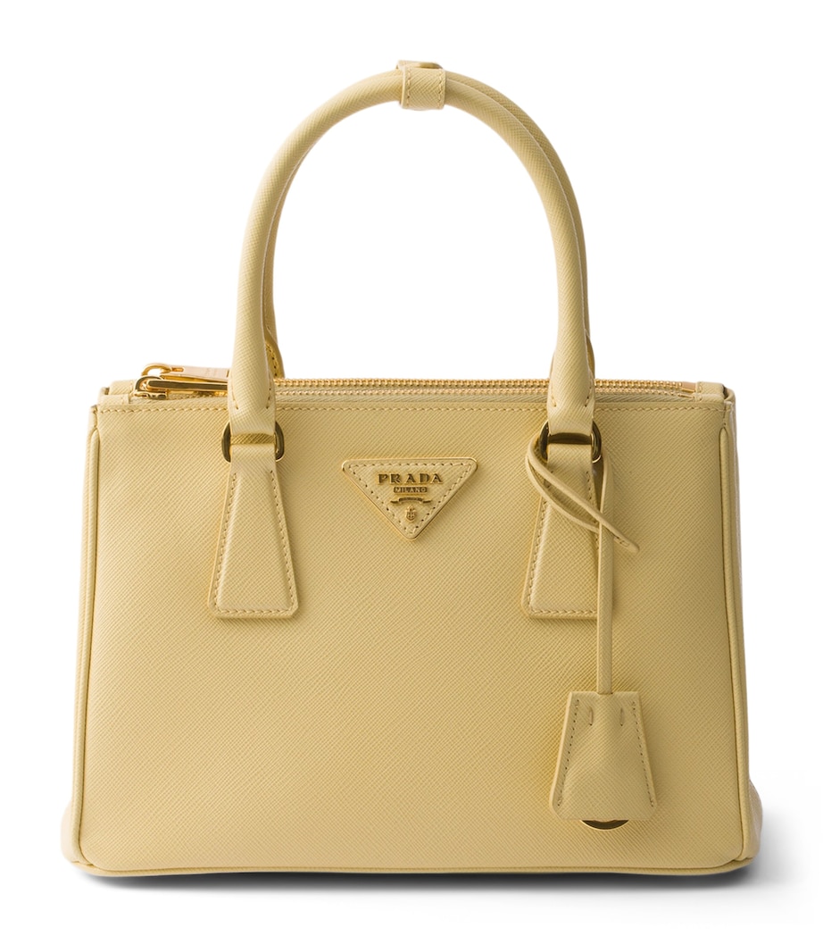 Prada Small Leather Galleria Top-Handle Bag Yellow Image 1